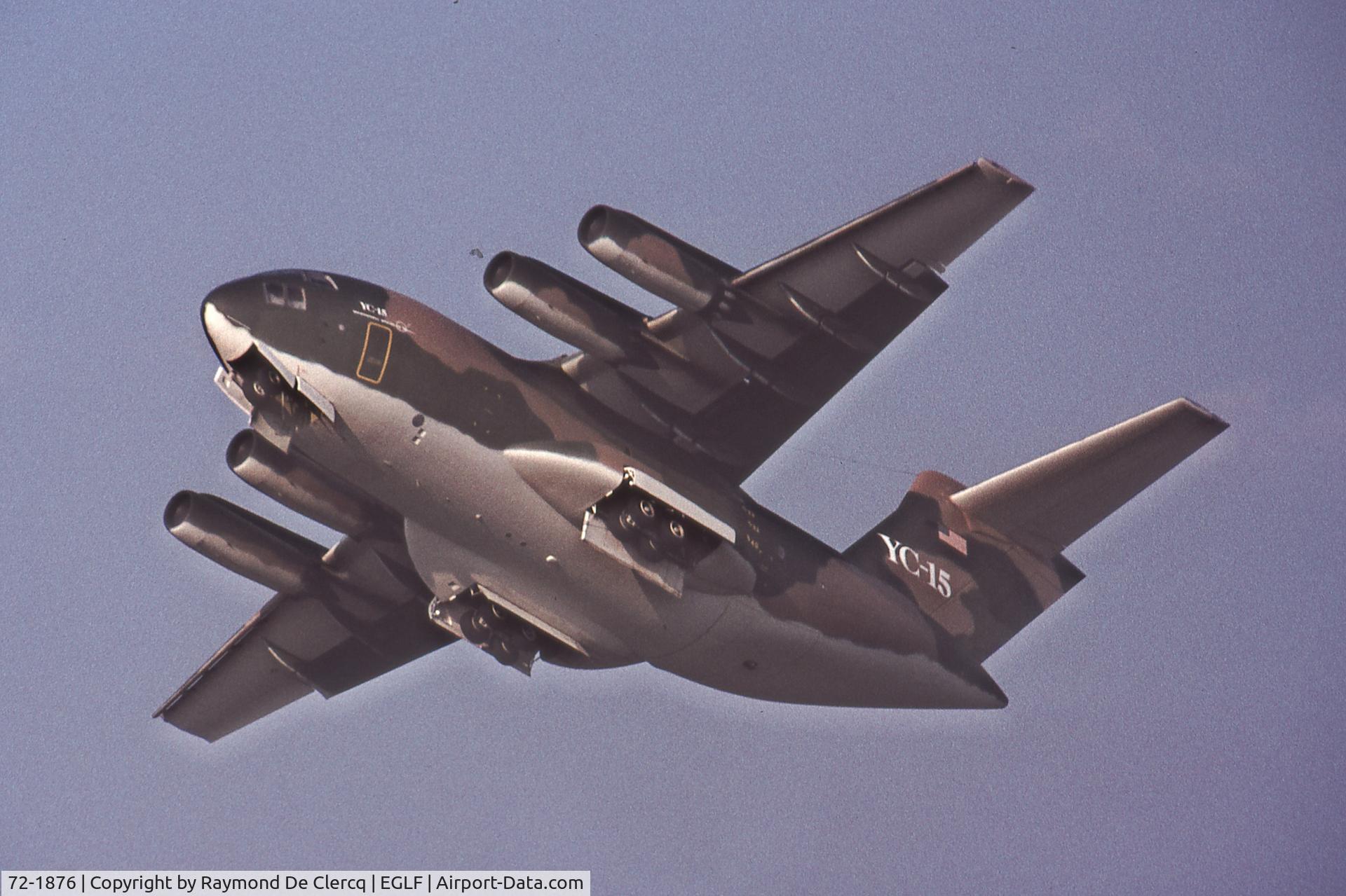 72-1876, 1972 McDonnell Douglas YC-15A C/N CX002, FAB 1976