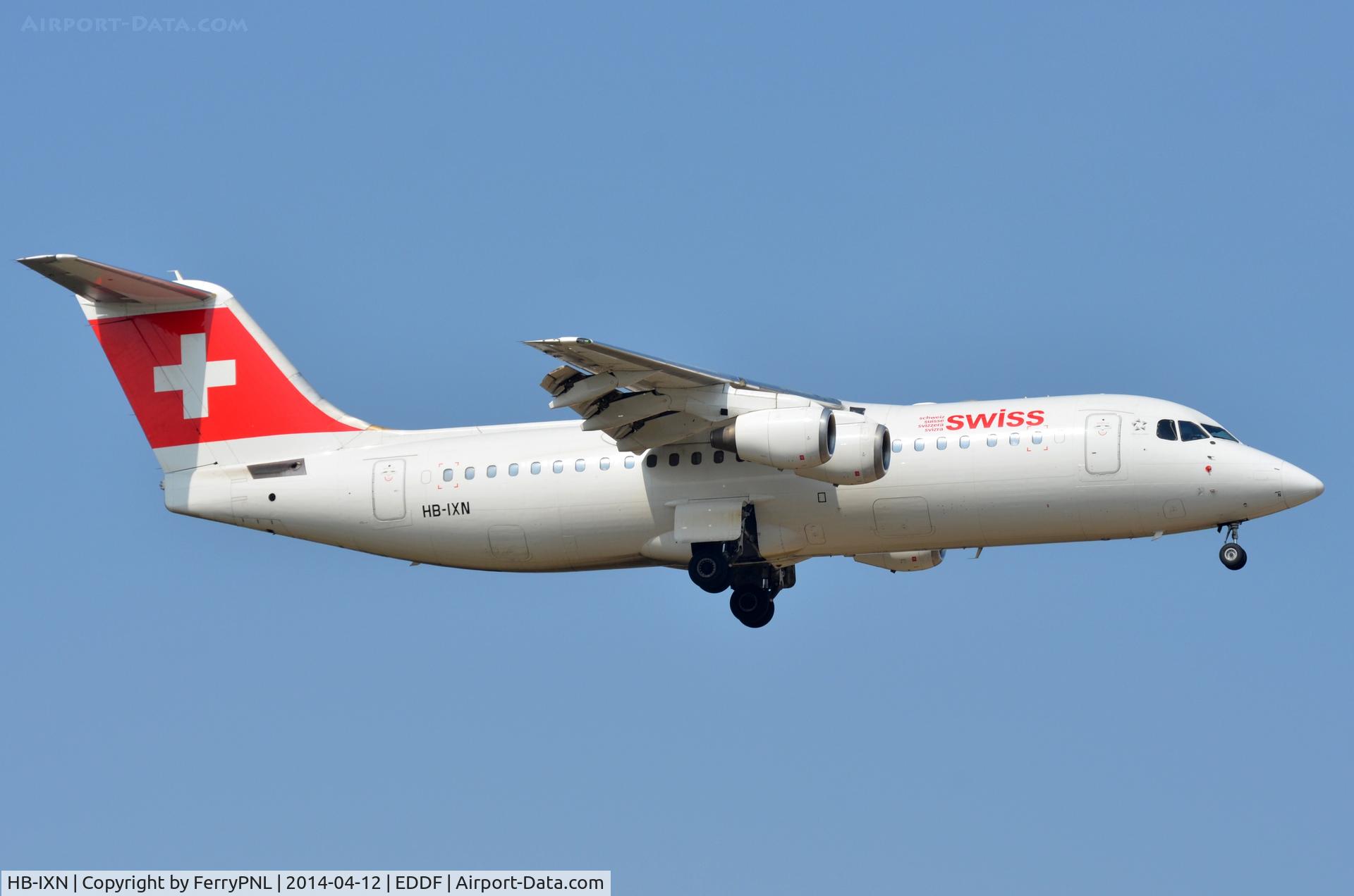 HB-IXN, 1996 British Aerospace Avro 146-RJ100 C/N E3286, Swiss BAe146