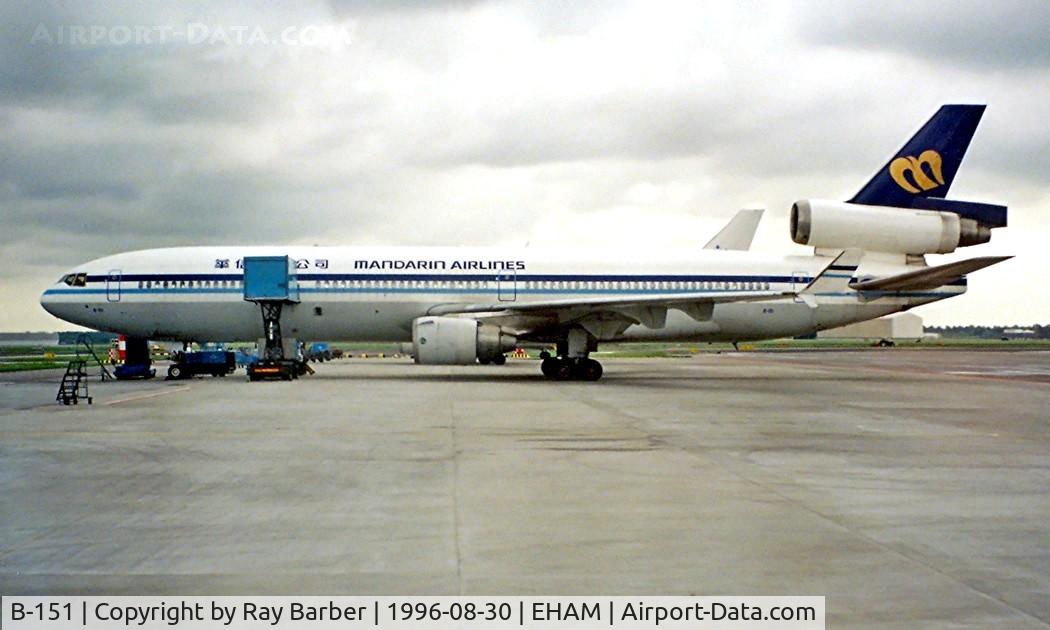 B-151, 1992 McDonnell Douglas MD-11F C/N 48469, McDonnell Douglas MD-11 [48469] (Mandarin Airlines) Amsterdam-Schiphol~PH 30/08/1996