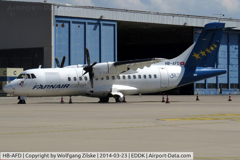 HB-AFD, 1989 ATR 42-320 C/N 121, with add '30 YEARS' t/s