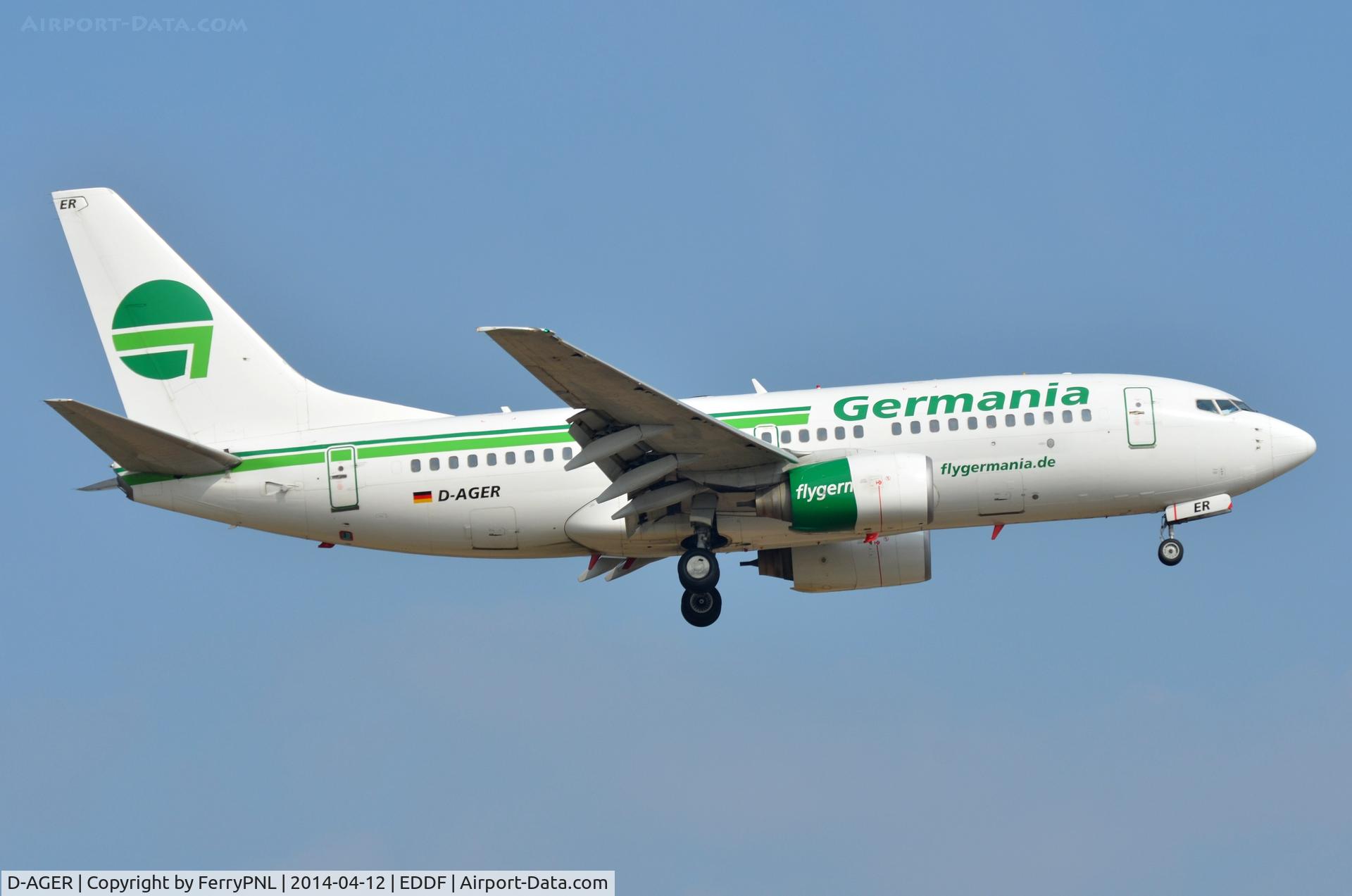 D-AGER, 1998 Boeing 737-75B C/N 28107, Germania B737