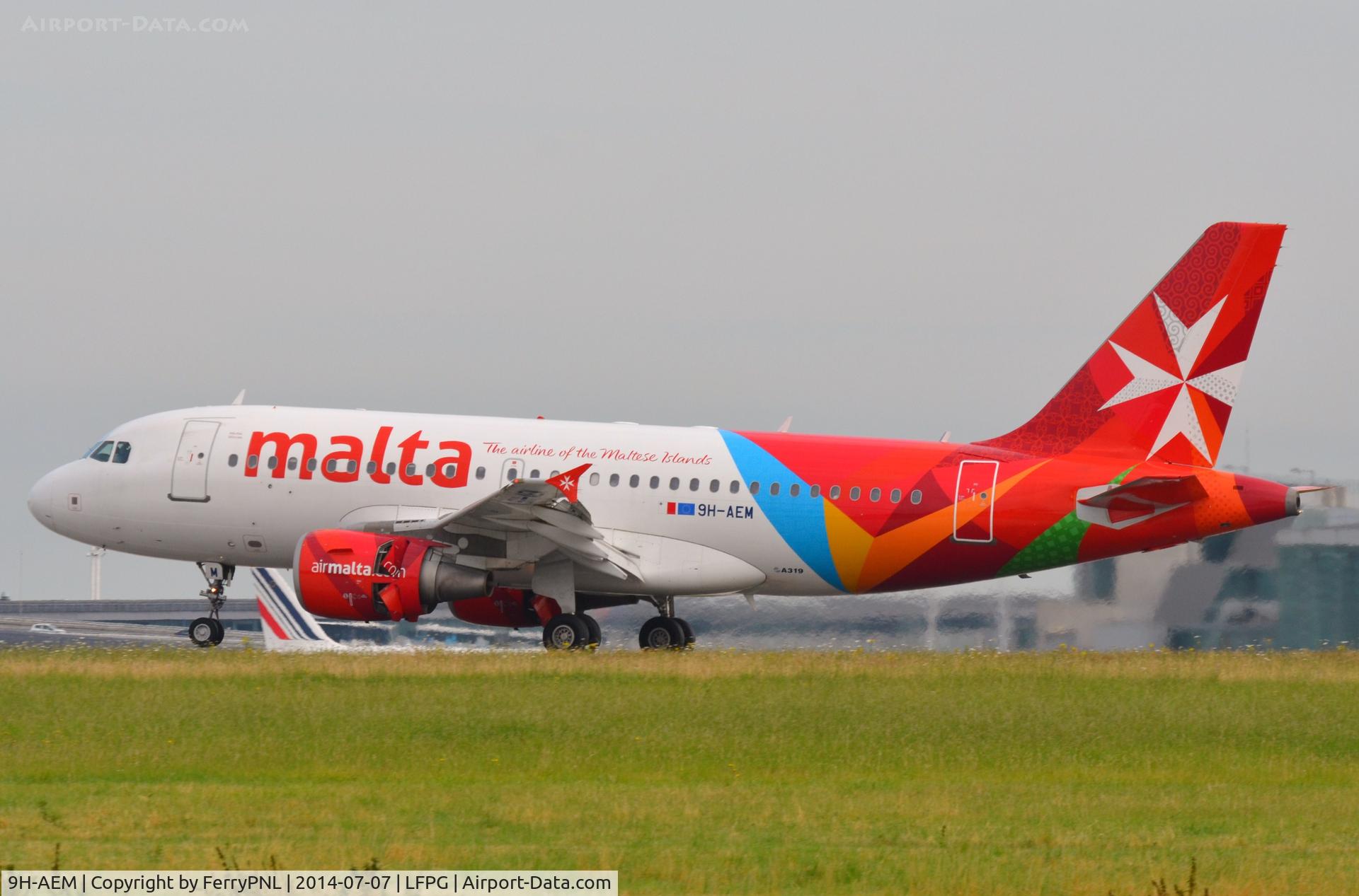 9H-AEM, 2005 Airbus A319-111 C/N 2382, Air Malta A319 arriving in Paris