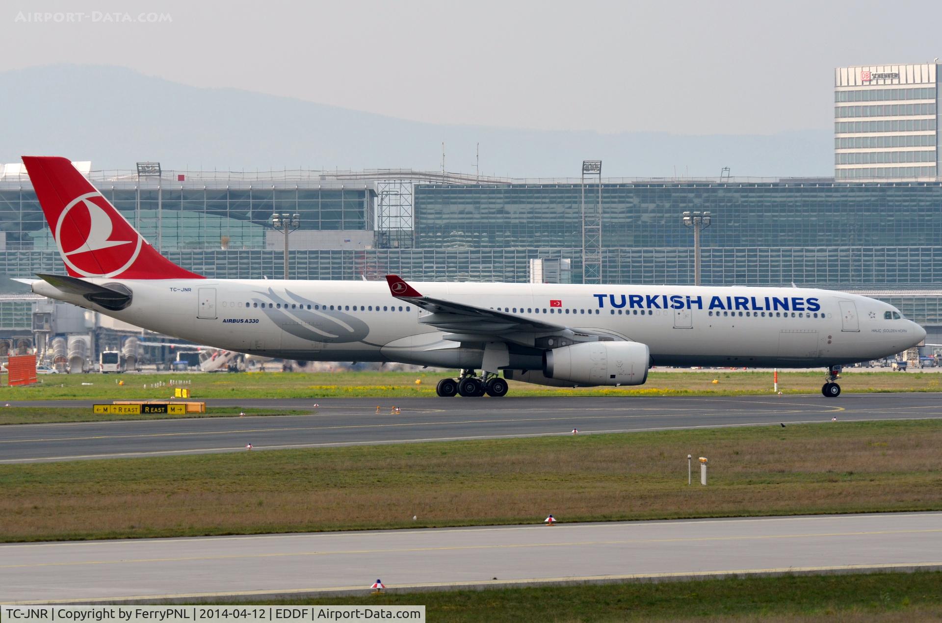 TC-JNR, 2012 Airbus A330-343X C/N 1311, Turkish A333 taxying to its gate after landing in FRA