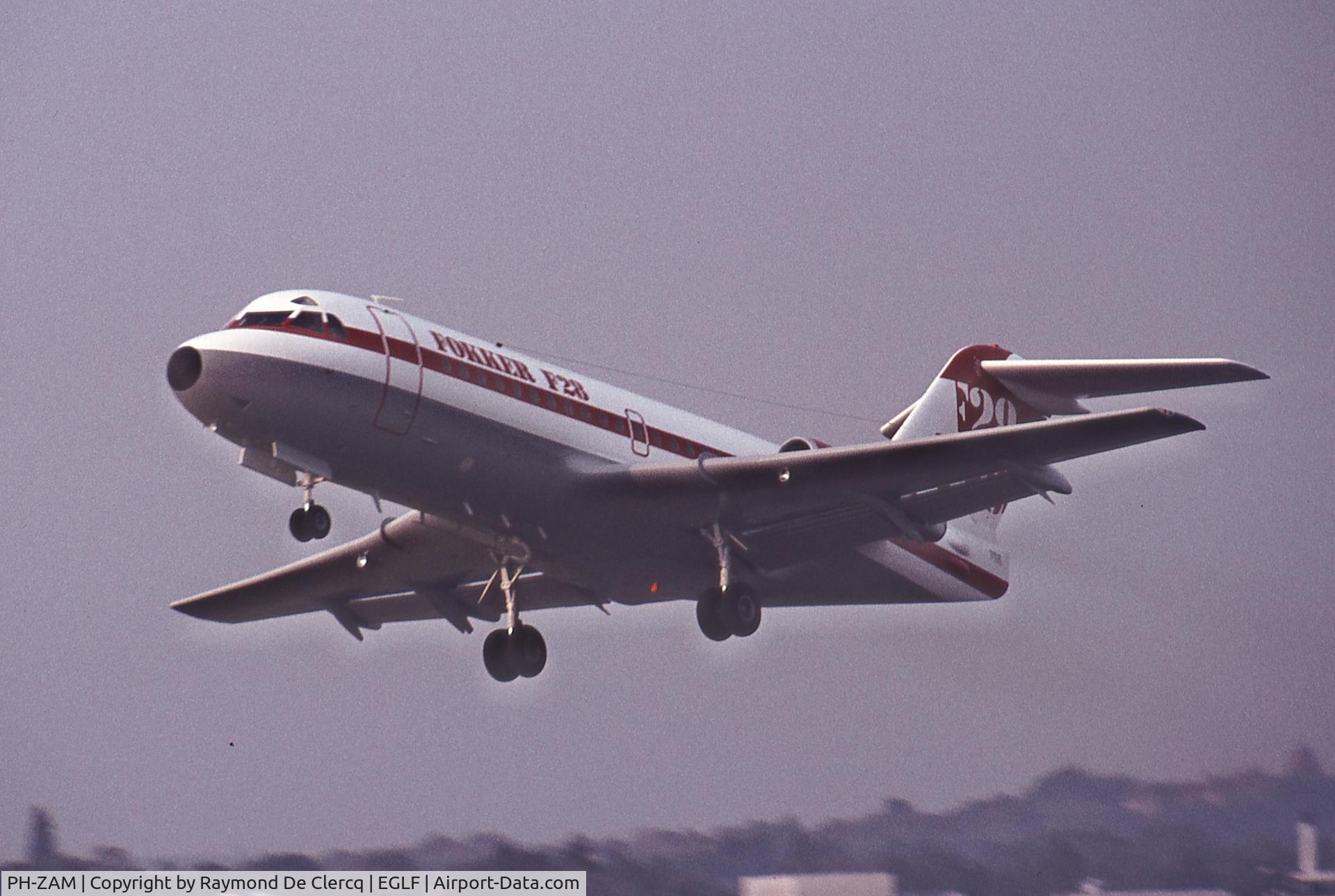 PH-ZAM, 1969 Fokker F.28-1000 Fellowship C/N 11017, FAB 1976