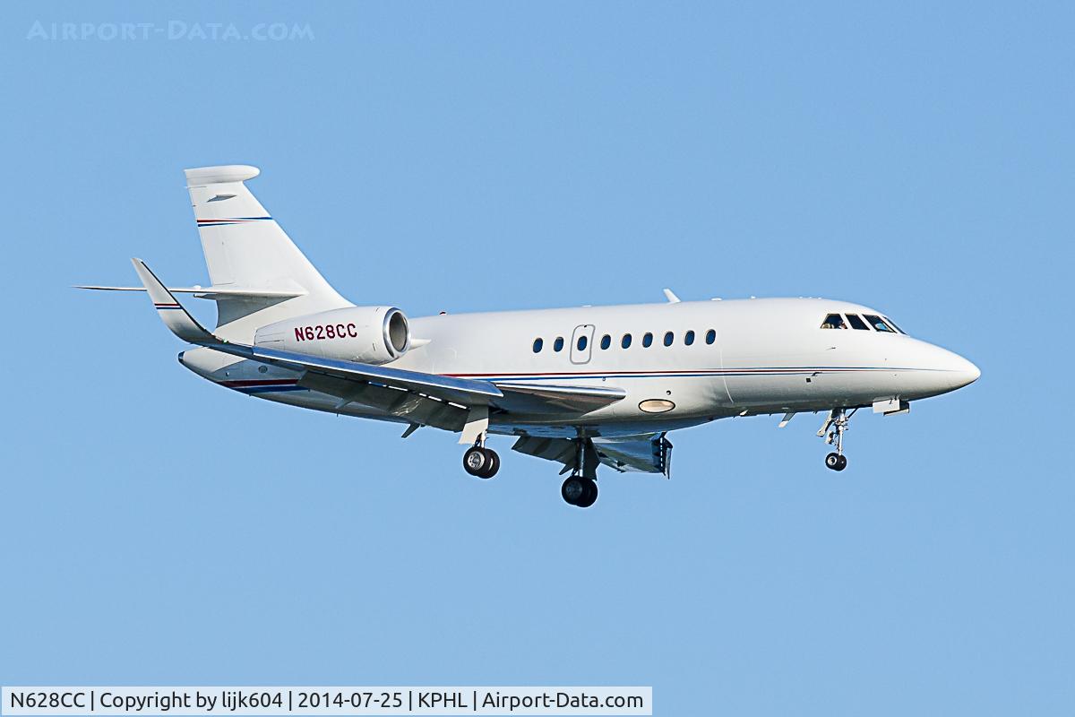 N628CC, 1999 Dassault Falcon 2000 C/N 95, Arriving PHL