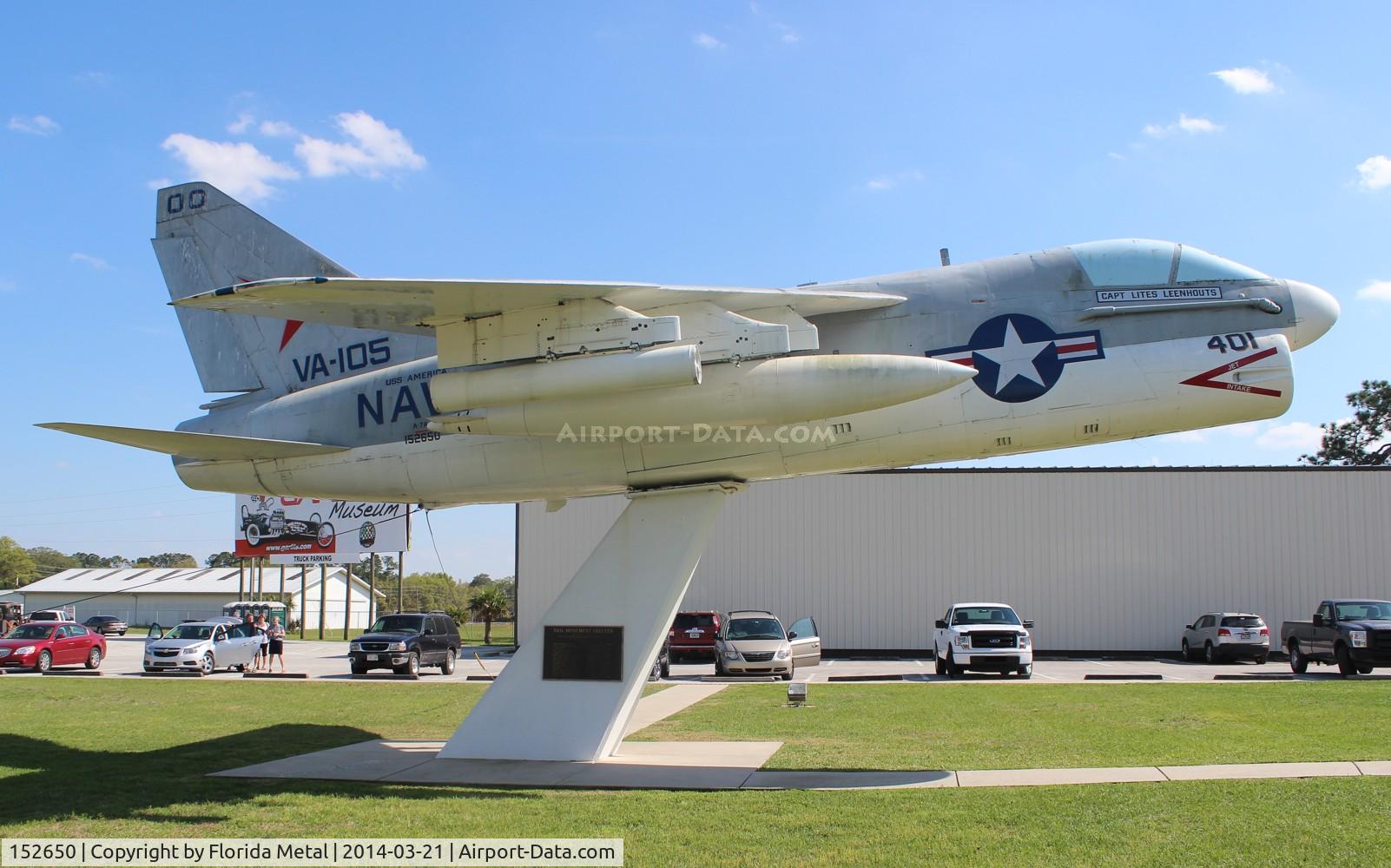 152650, LTV A-7A Corsair II C/N A-007, A-7A Corsair II at Don Garlits Drag Race Museum near Ocala FL
