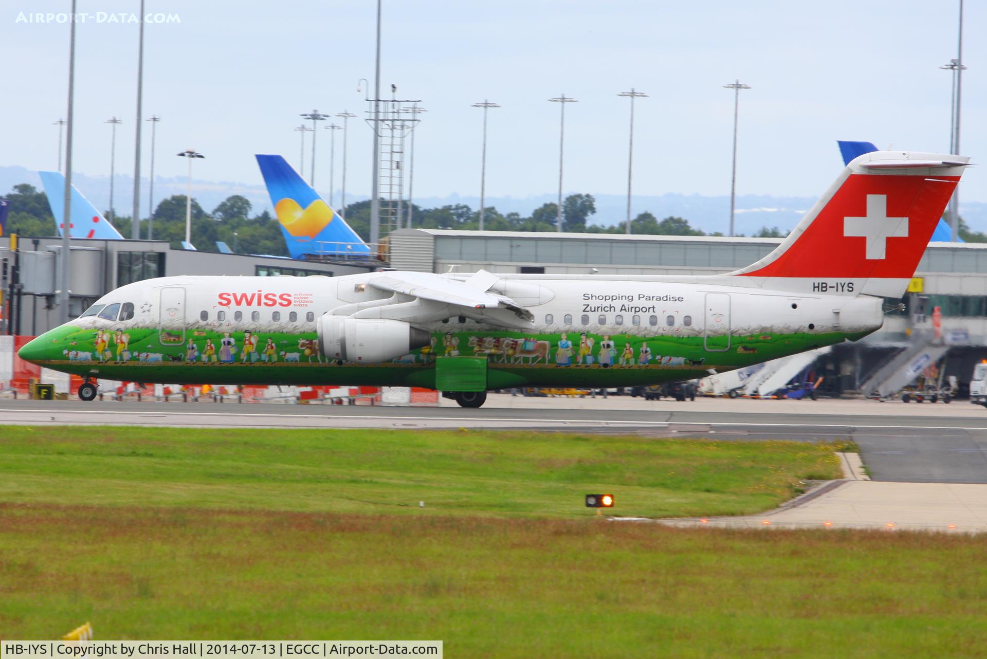 HB-IYS, 2001 British Aerospace Avro 146-RJ100 C/N E3381, Swiss