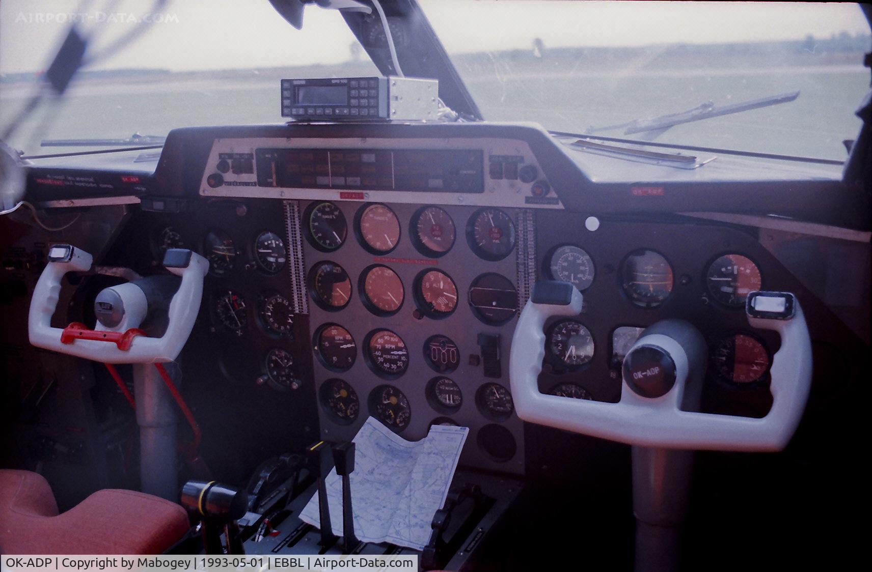 OK-ADP, 1971 Let L-410A Turbolet C/N 710101, The OK-ADP cockpit, @ Leopoldsburg.