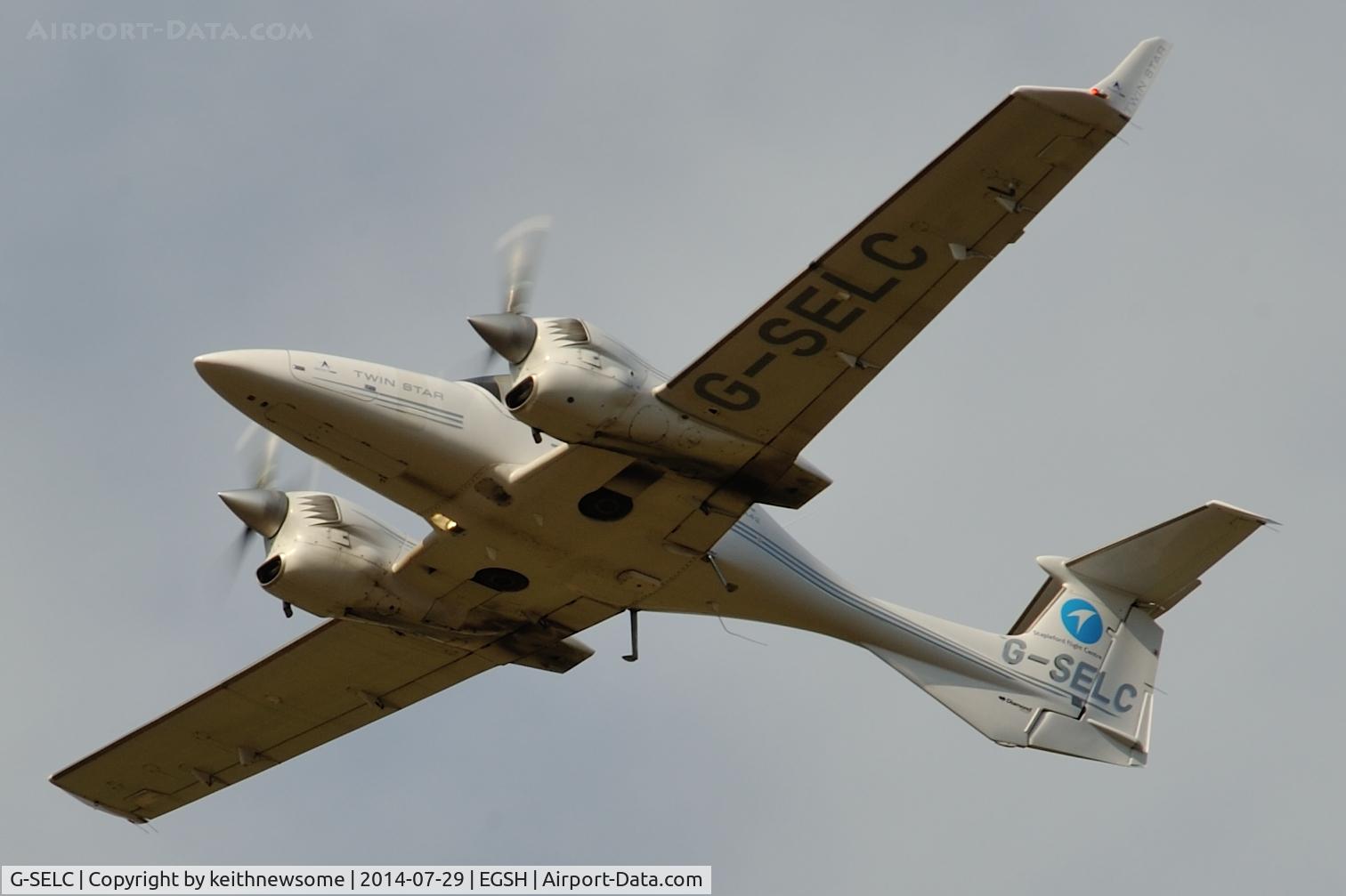 G-SELC, 2005 Diamond DA-42 Twin Star C/N 42.032, ILS approach.