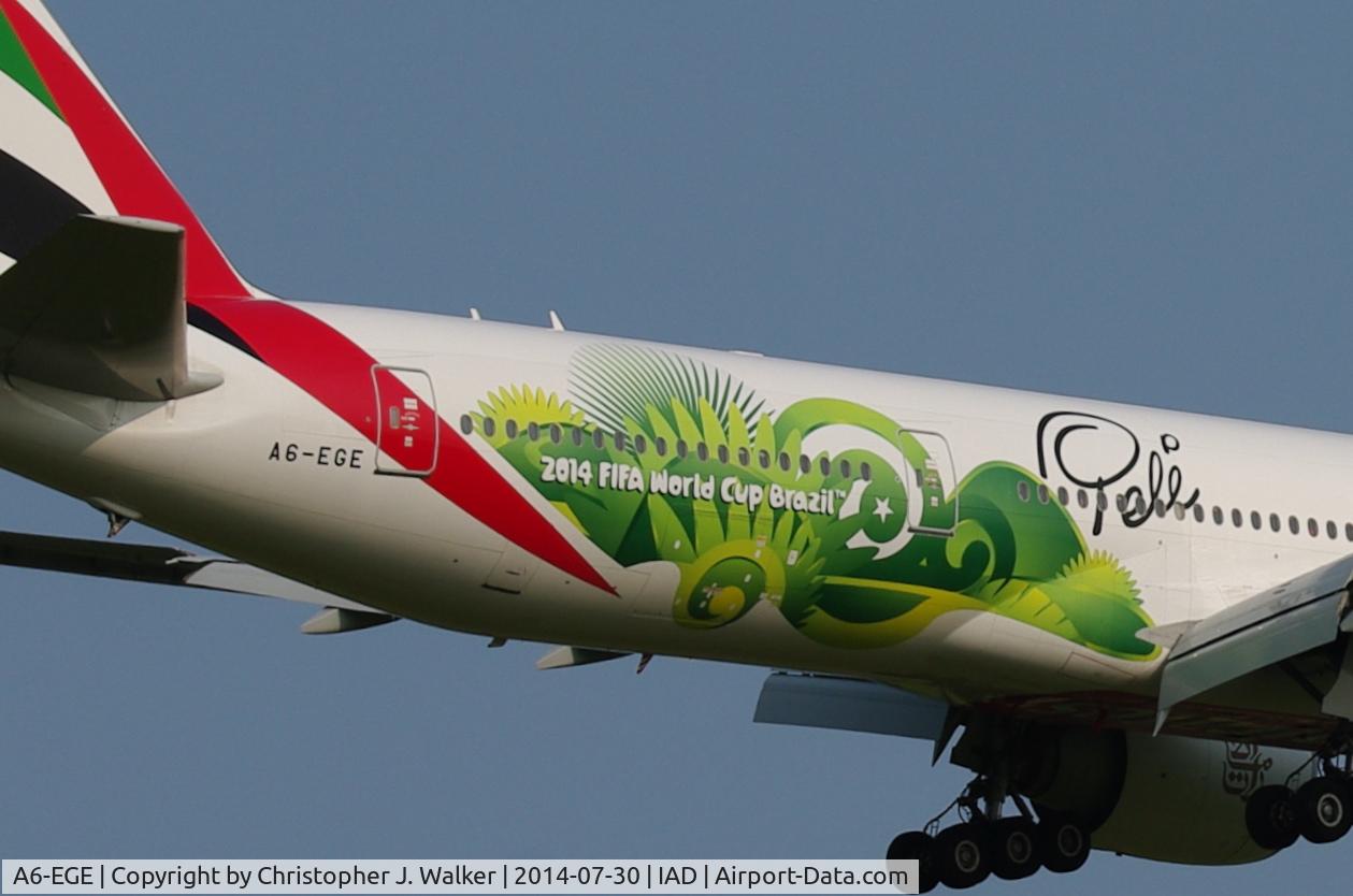 A6-EGE, 2011 Boeing 777-31H/ER C/N 35597, On Final at Dulles