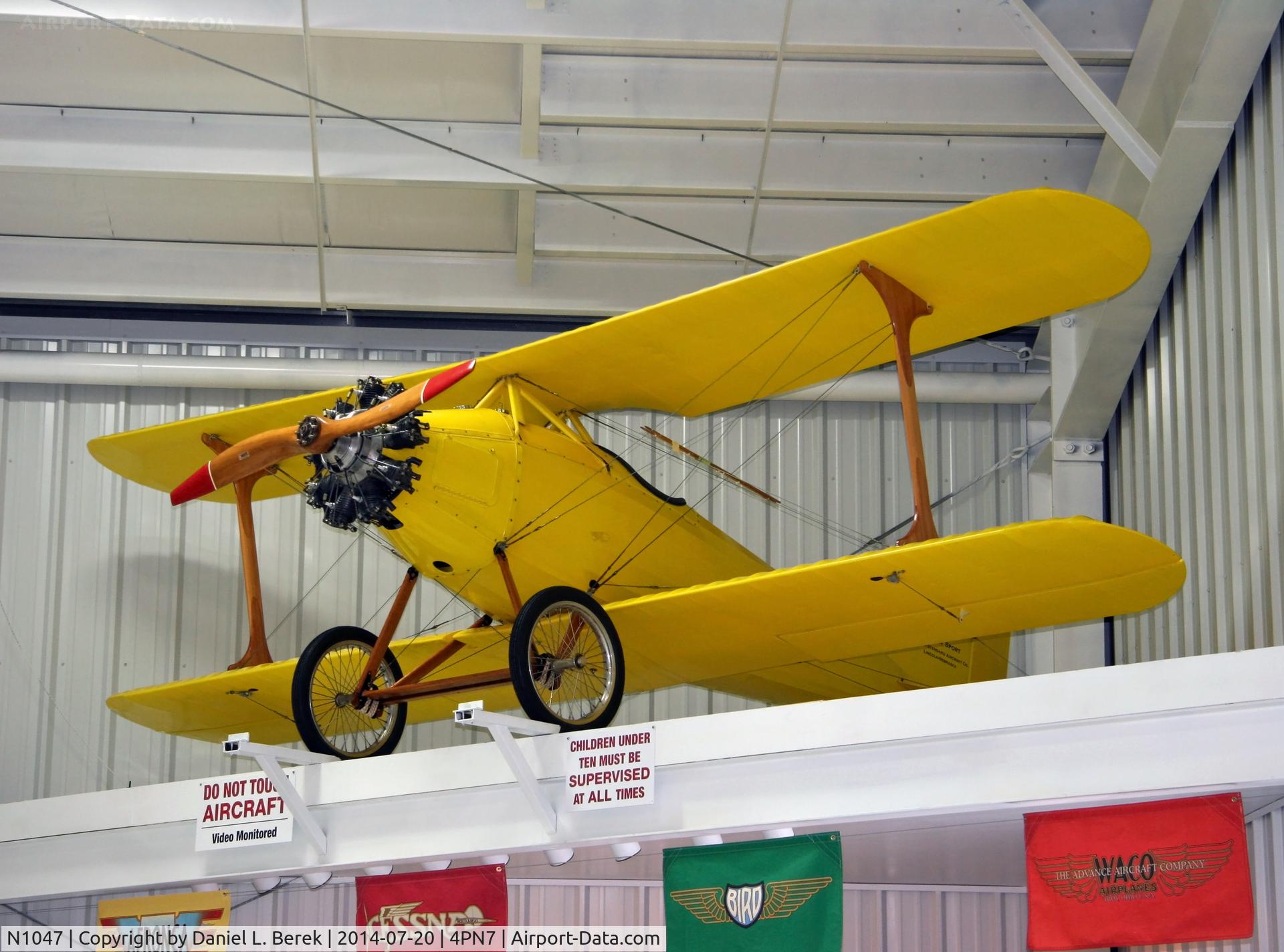 N1047, 2008 Lincoln Sport Replica C/N 101, This beautiful machine is on display at the Eagle's Mere Air Museum.