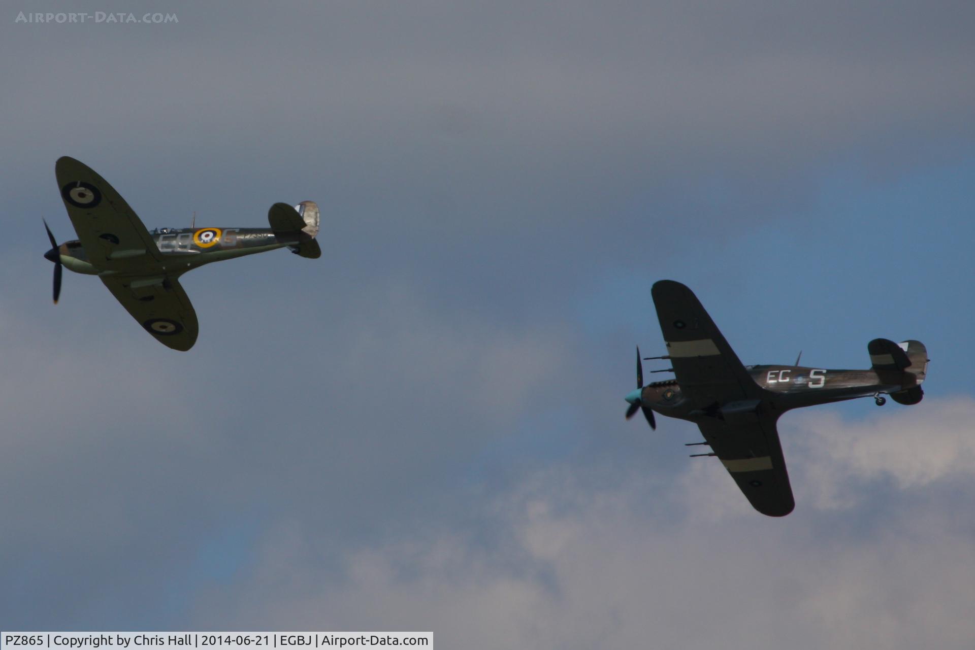 PZ865, 1944 Hawker Hurricane IIC C/N PZ865, performing a display for WWII veterens at Project Propeller 2014