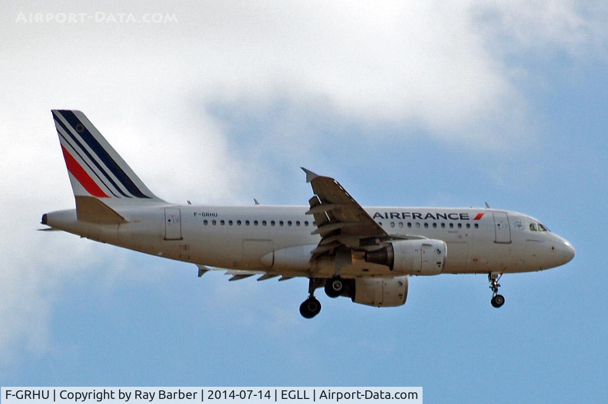 F-GRHU, 2001 Airbus A319-111 C/N 1471, Airbus A319-111 [1471] (Air France) Home~G 14/07/2014. On approach 27L.