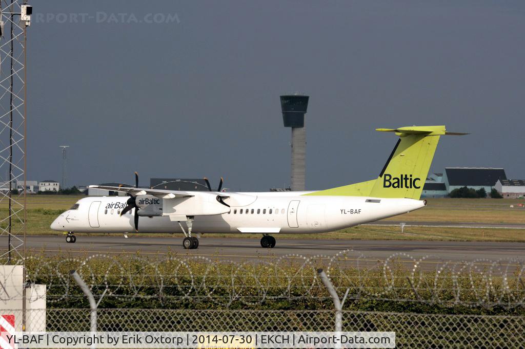 YL-BAF, 2009 De Havilland Canada DHC-8-402Q Dash 8 C/N 4293, YL-BAF arrived rw 04L