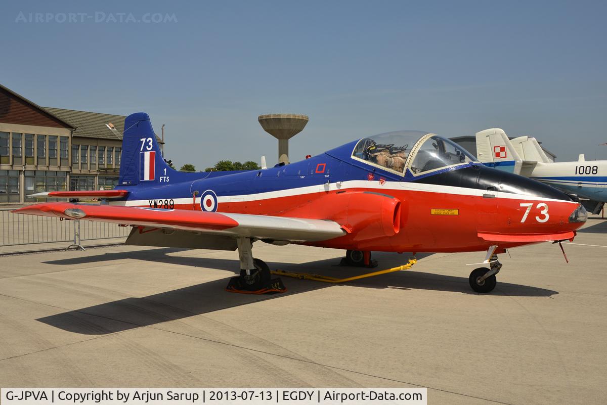 G-JPVA, 1971 BAC 84 Jet Provost T.5A C/N EEP/JP/953, On display at RNAS Yeovilton Air Day 2013.