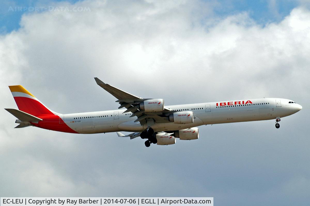 EC-LEU, 2009 Airbus A340-642X C/N 960, Airbus A340-642 [960] (Iberia) Home~G 06/07/2014. On approach 27L.