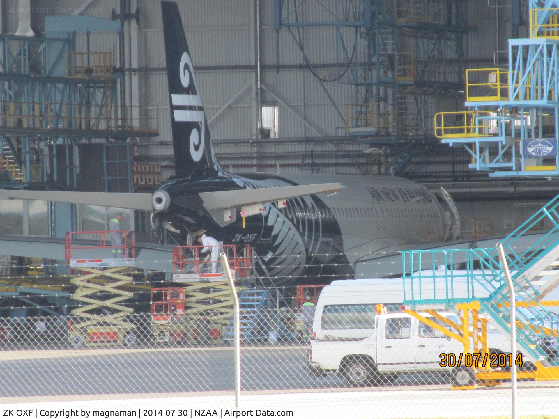 ZK-OXF, 2014 Airbus A320-232 C/N 6182, Still in Air NZ hangar awaiting first commercial flight.