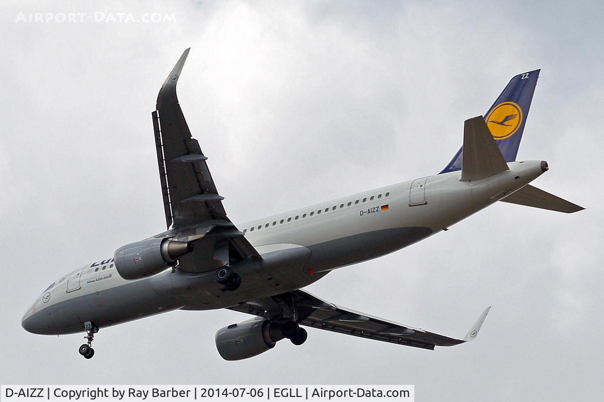 D-AIZZ, 2013 Airbus A320-214 C/N 5831, Airbus A320-214(SL) [5831] (Lufthansa) Home~G 06/07/2014. On approach 27R.