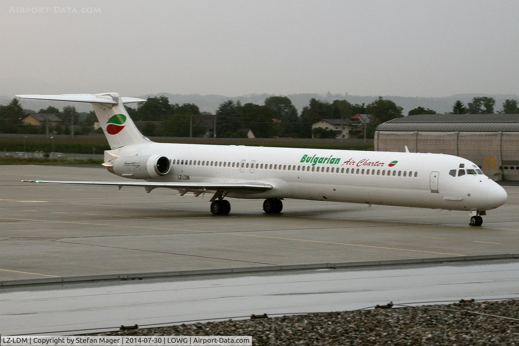 LZ-LDM, 1994 McDonnell Douglas MD-82 (DC-9-82) C/N 53228/2104, Bulgarian Air Charter MD-82 @ GRZ