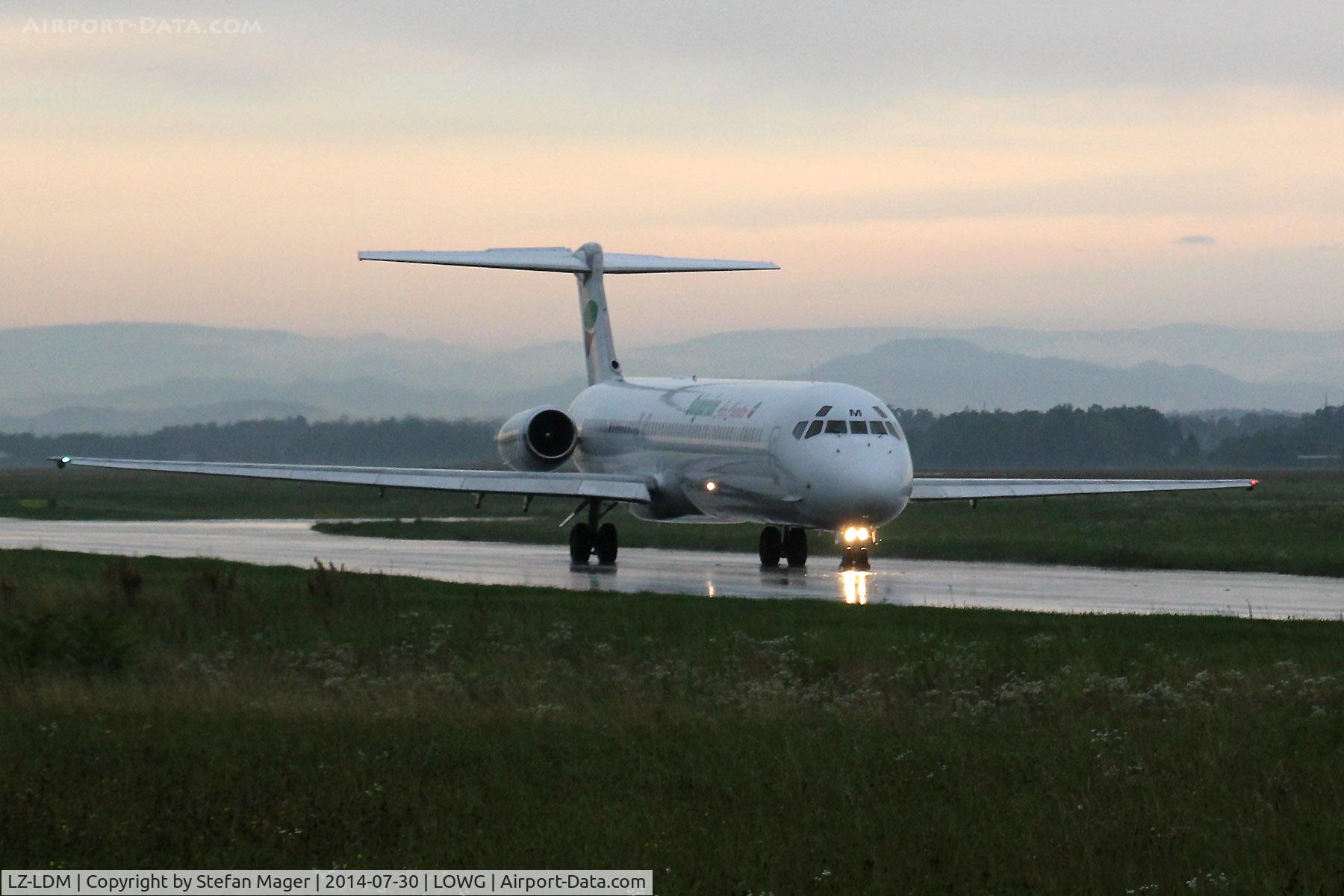 LZ-LDM, 1994 McDonnell Douglas MD-82 (DC-9-82) C/N 53228/2104, Bulgarian Air Charter MD-82 @ GRZ
