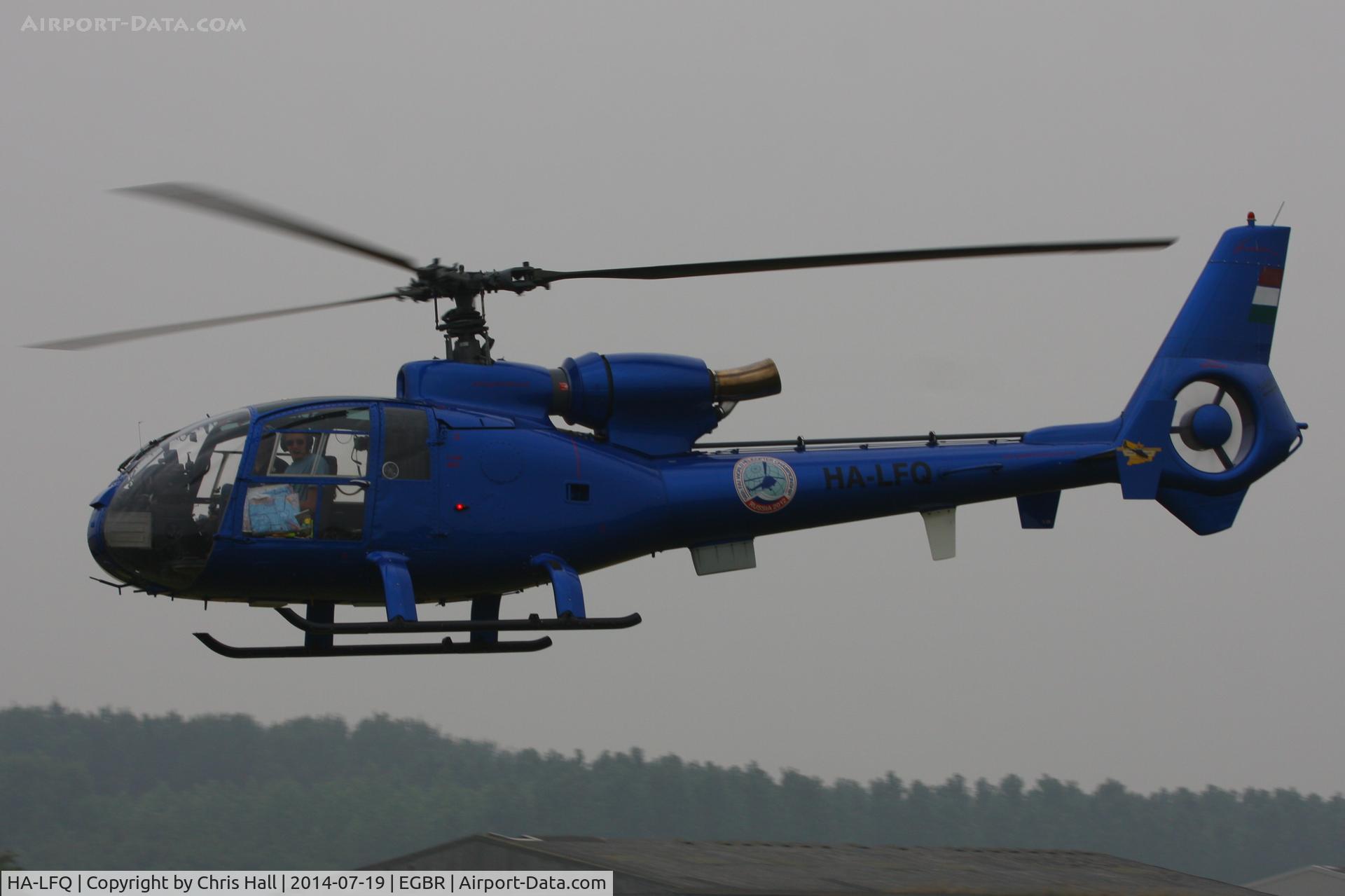 HA-LFQ, 1980 Aerospatiale SA-342L Gazelle C/N 1854, visitor at Breighton