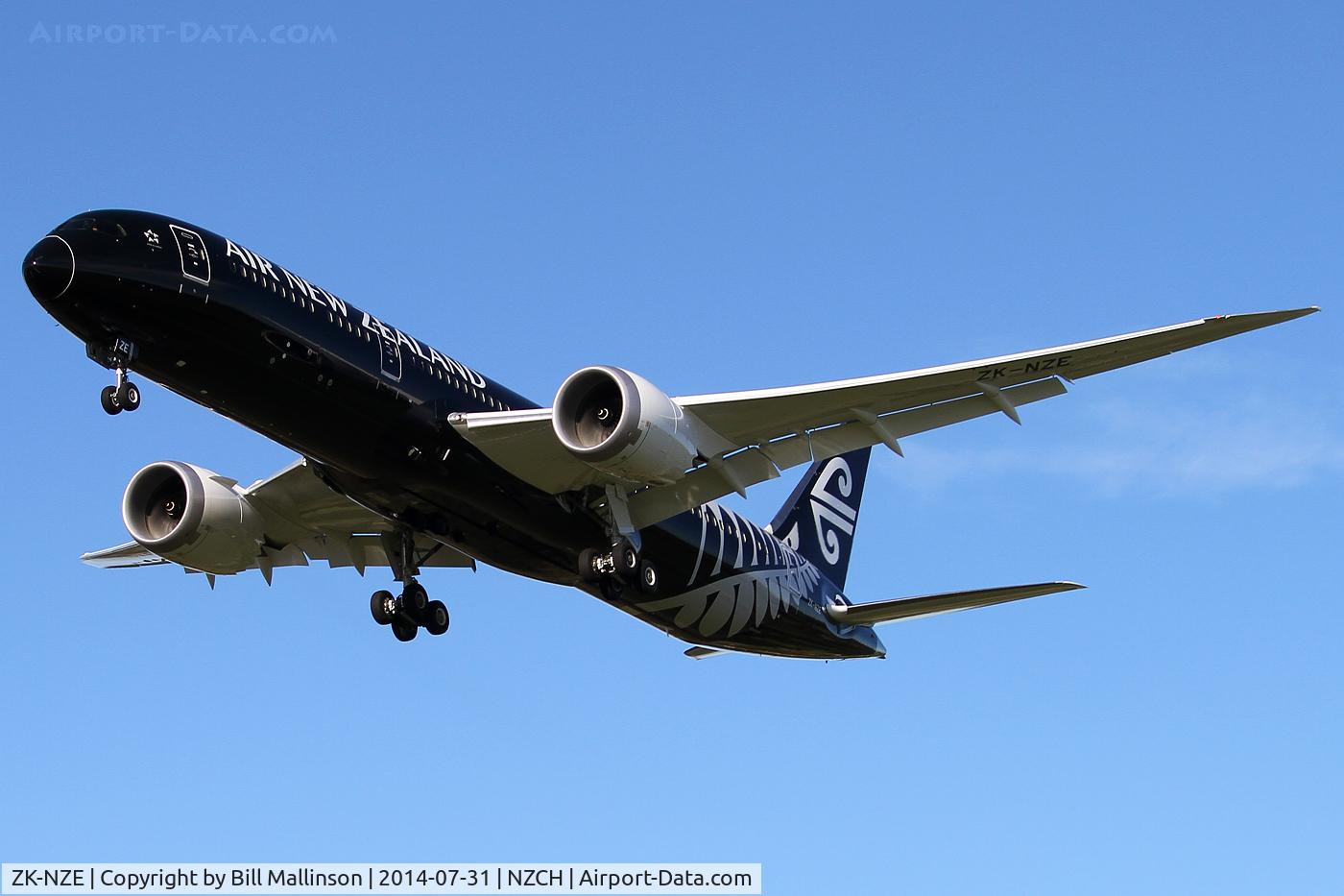 ZK-NZE, 2014 Boeing 787-9 Dreamliner C/N 34334, FINALS TO 02