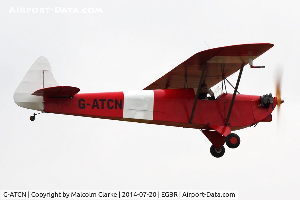 G-ATCN, 1965 Luton LA-4A Minor C/N PAL 1118, Luton LA-4A Minor at The Fly-In & Vintage Air Race, The Real Aeroplane Company, Breighton Airfield, July 2014.