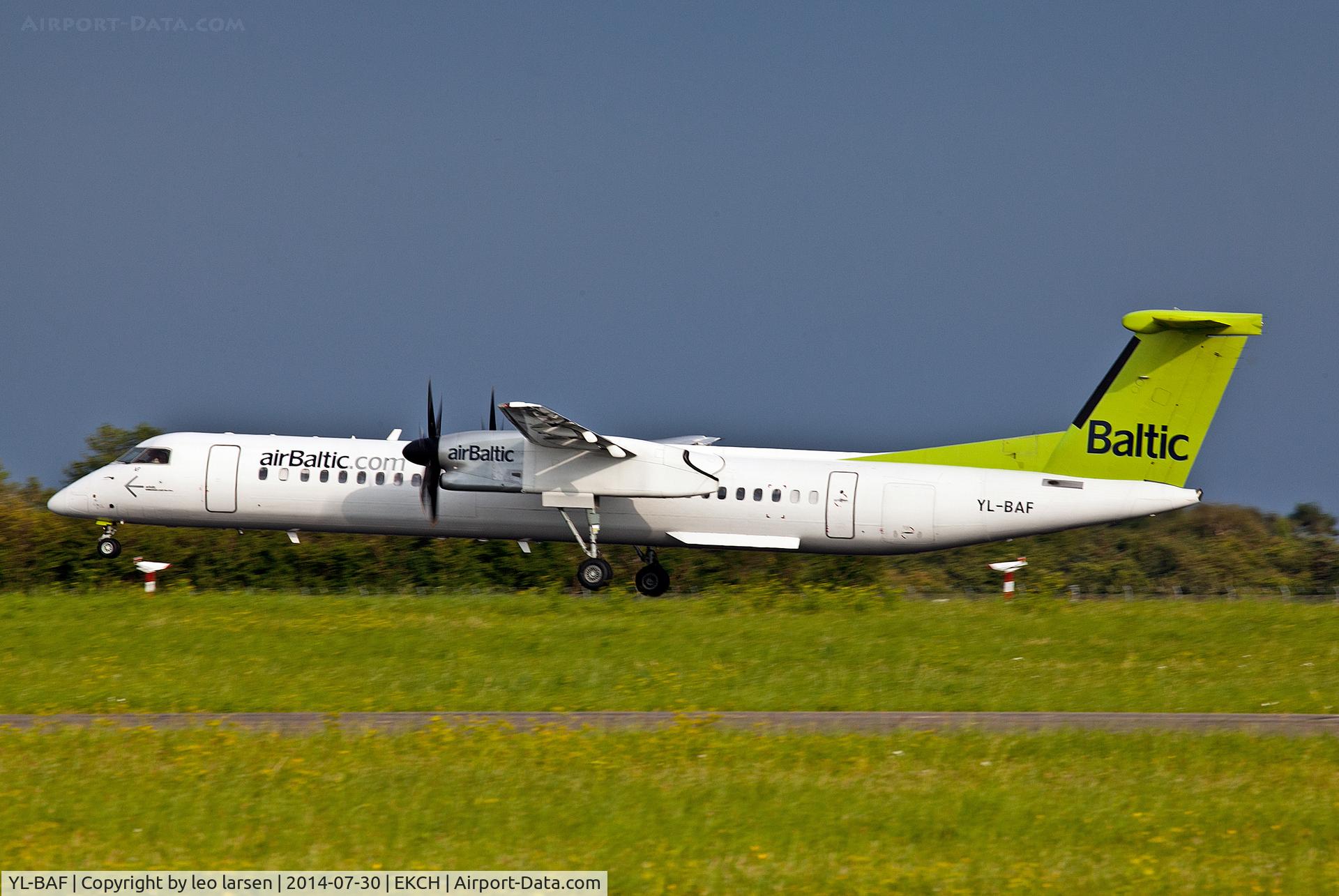 YL-BAF, 2009 De Havilland Canada DHC-8-402Q Dash 8 C/N 4293, Copenhagen Kastrup 30.7.14