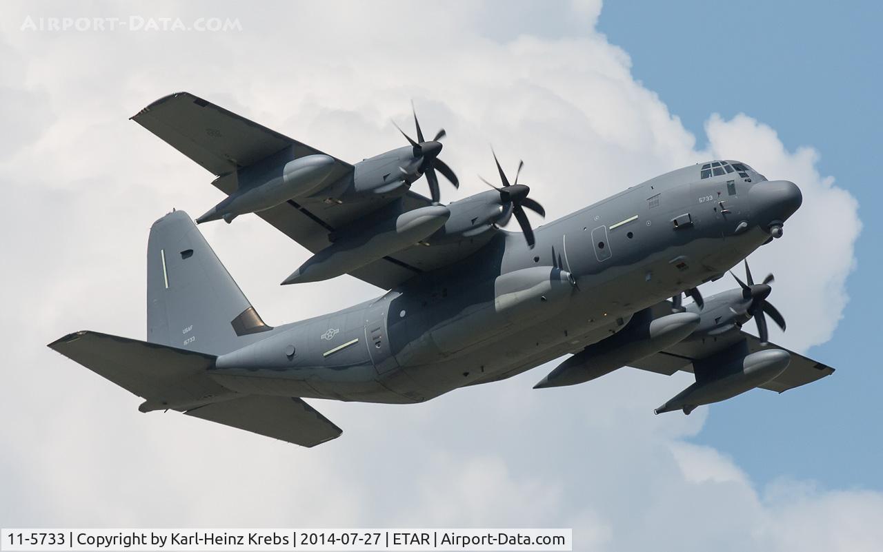 11-5733, 2011 Lockheed Martin MC-130J Commando II C/N 382-5733, departure via RWY 08