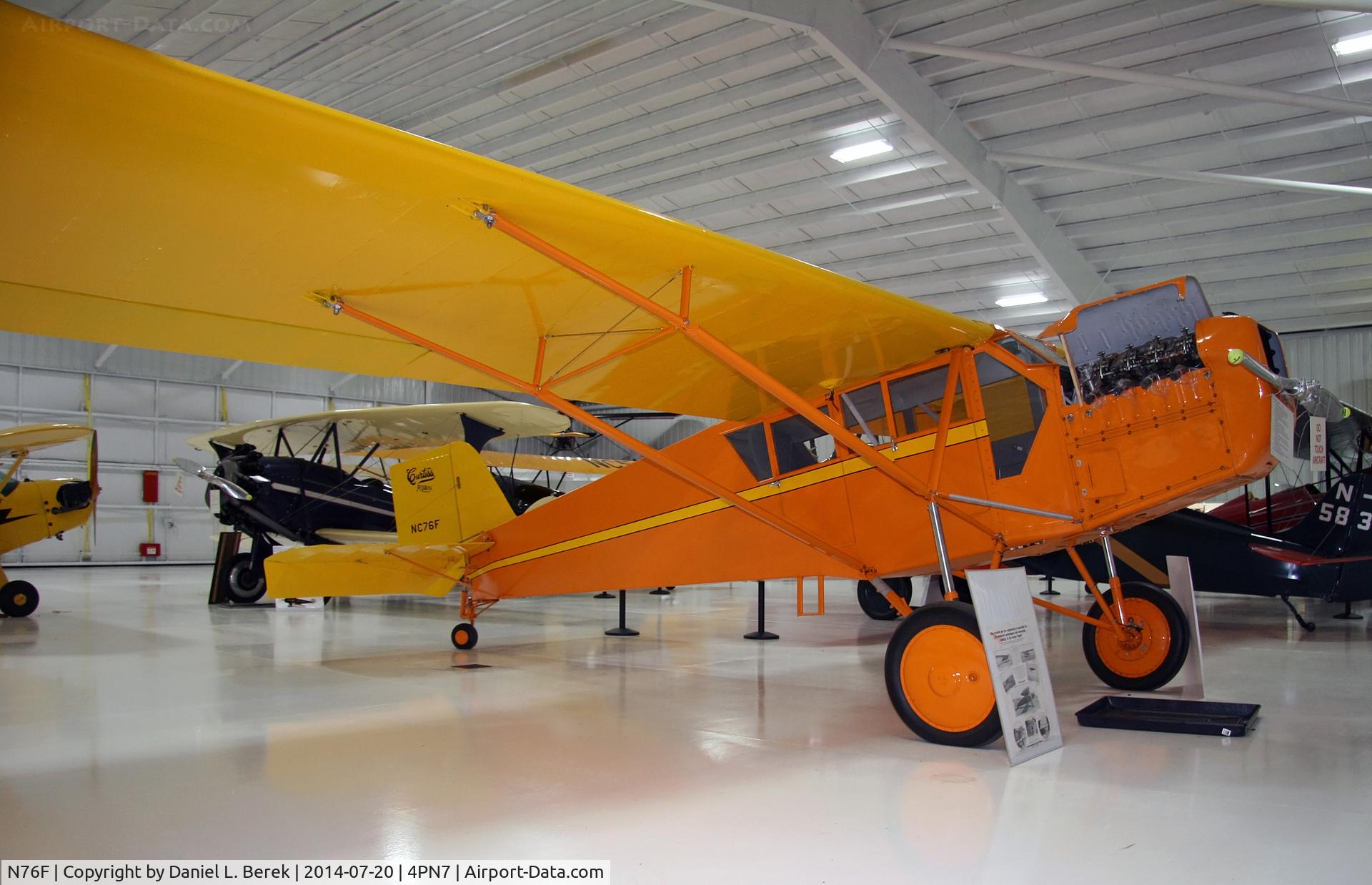 N76F, 1928 Curtiss-Wright Robin C/N 45, This beautifully restored and maintained Curtiss Robin calls the Eagle's Mere Air Museum home.