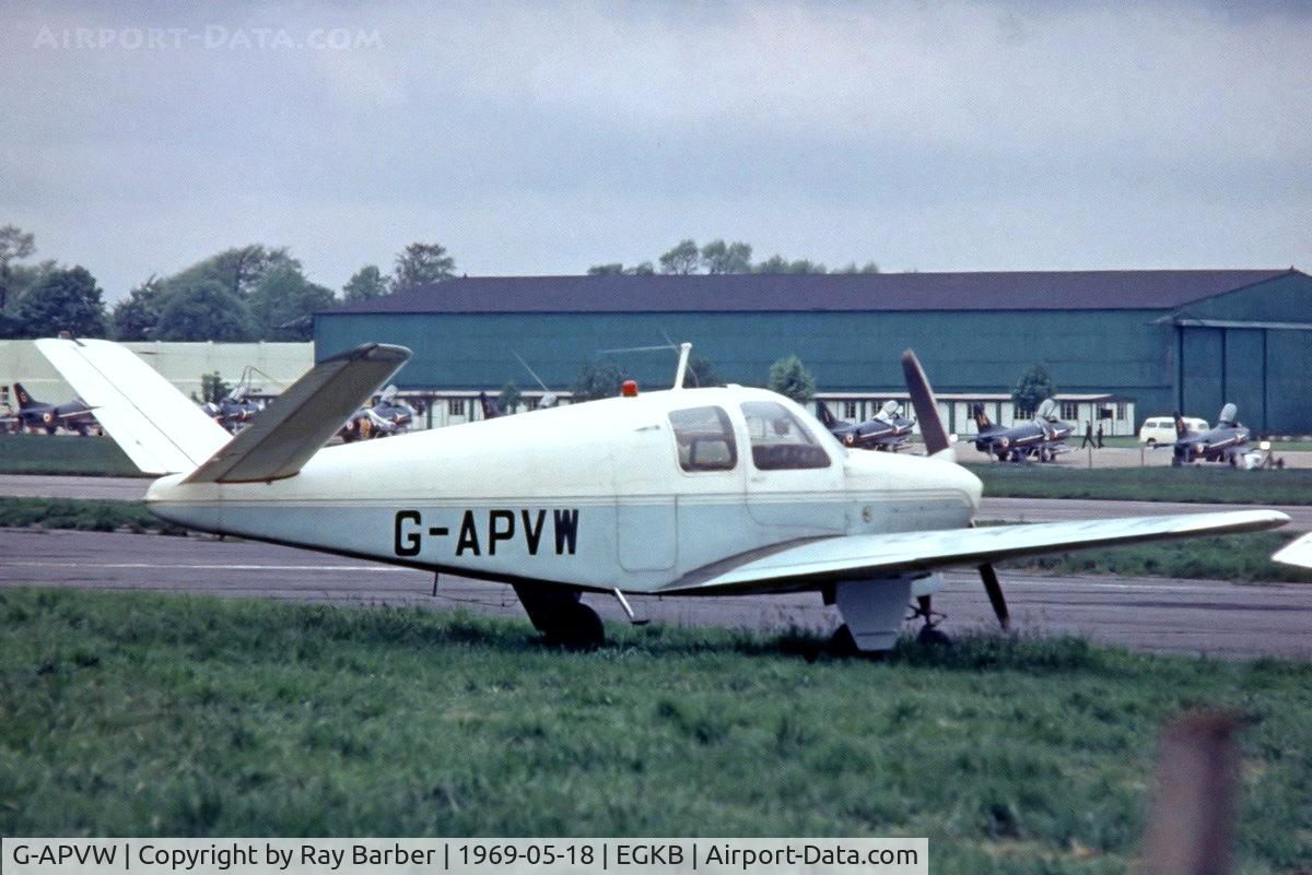 G-APVW, 1947 Beech 35 Bonanza Bonanza C/N D-1168, Beech 35 Bonanza [D-1168] Biggin Hill~G 18/05/1969. From a slide.