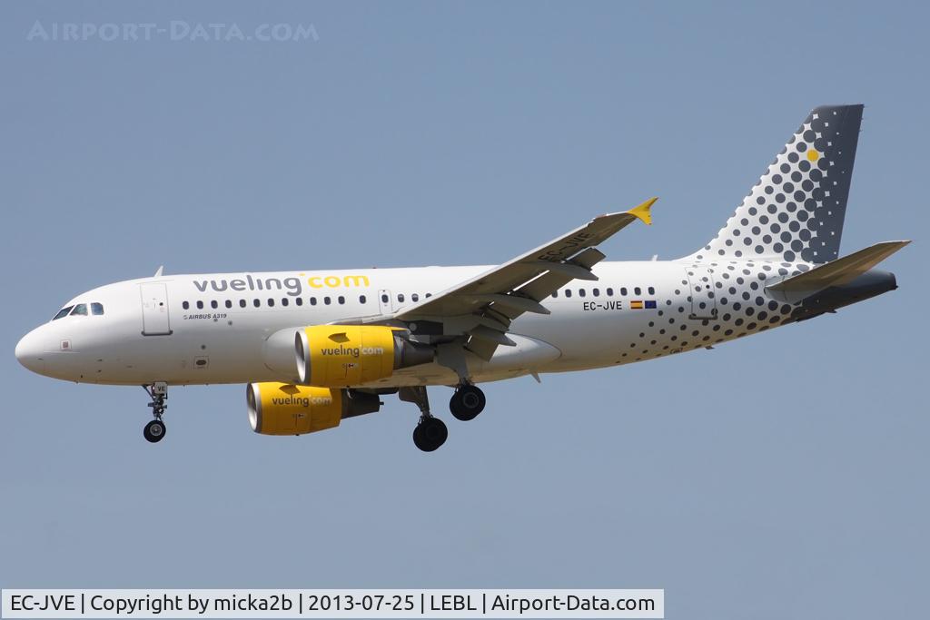 EC-JVE, 2006 Airbus A319-111 C/N 2843, Landing. Scrapped in november 2020.