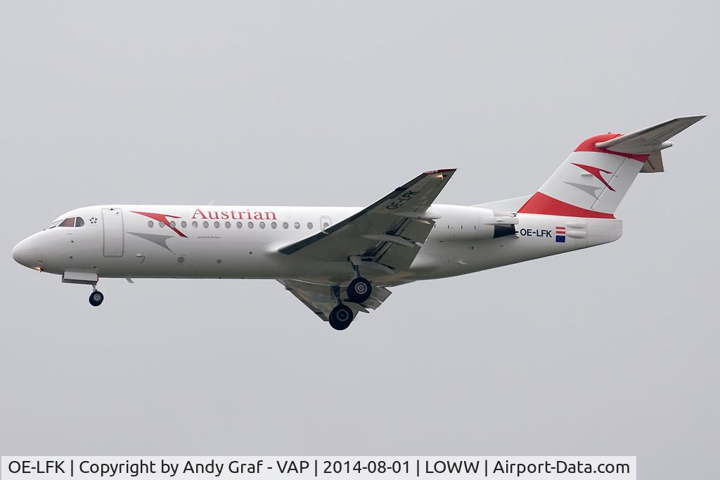 OE-LFK, 1995 Fokker 70 (F-28-0070) C/N 11555, Austrian Airlines F70
