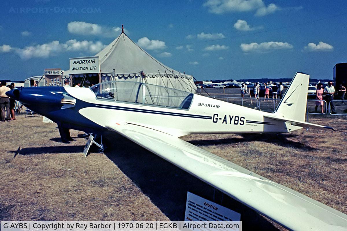 G-AYBS, 1970 Sportavia-Putzer RF-5 C/N 5074, Sportavia Putzer RF-5 [5074] Biggin Hill~G 20/06/1970