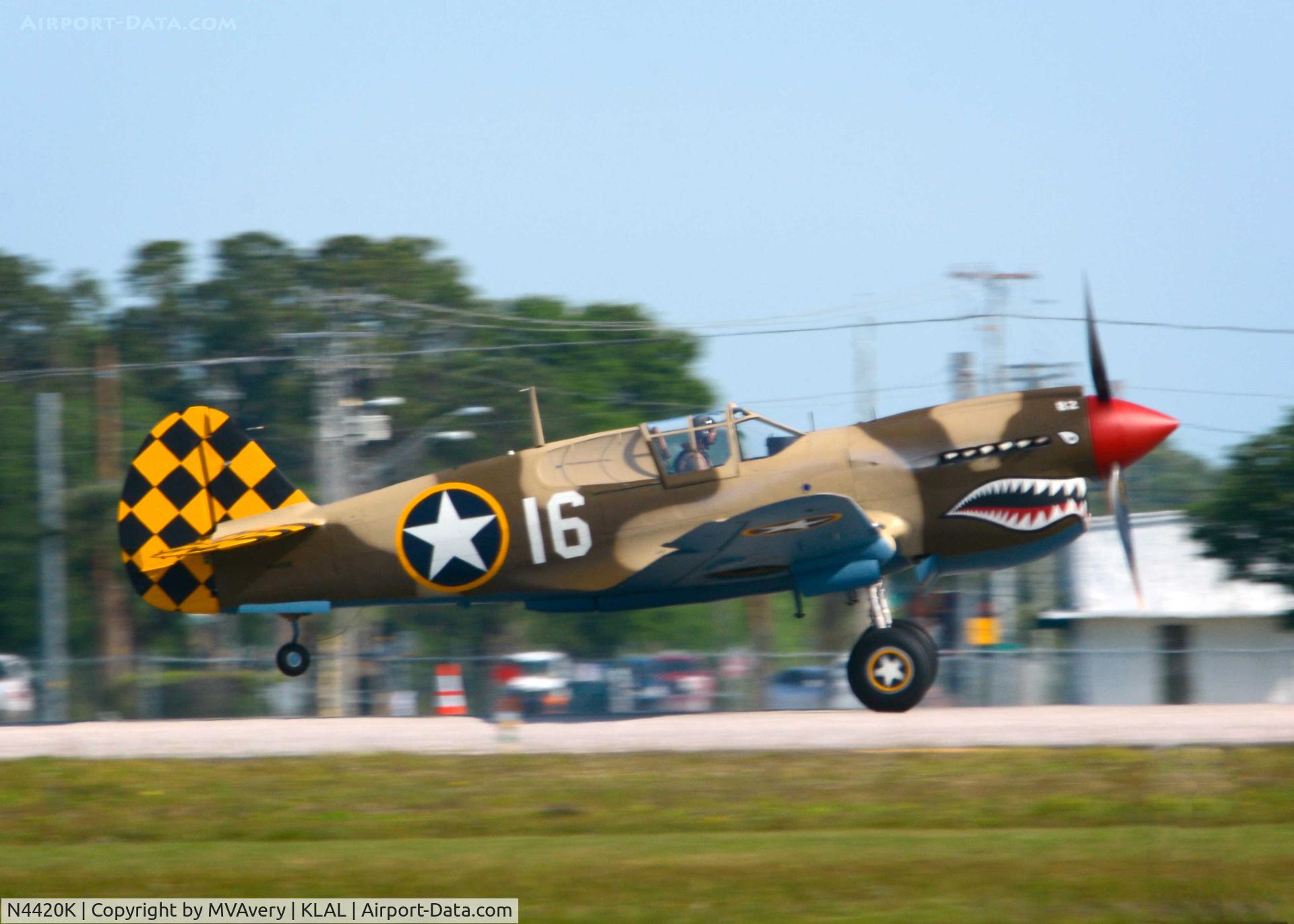 N4420K, Curtiss P-40E Warhawk C/N AK75315134, 2014 Sun n Fun