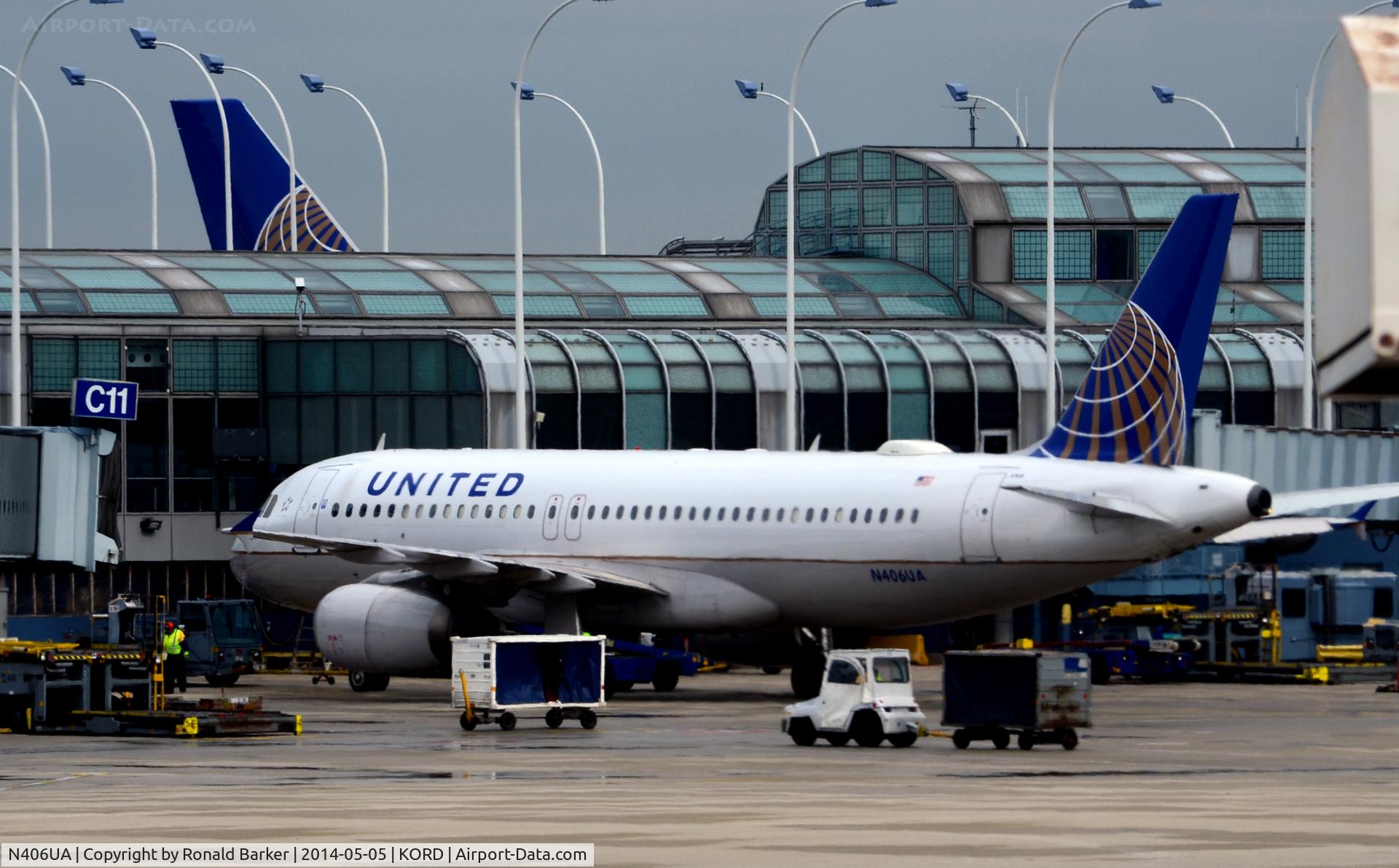 N406UA, 1994 Airbus A320-232 C/N 454, Gate C11 O'Hare