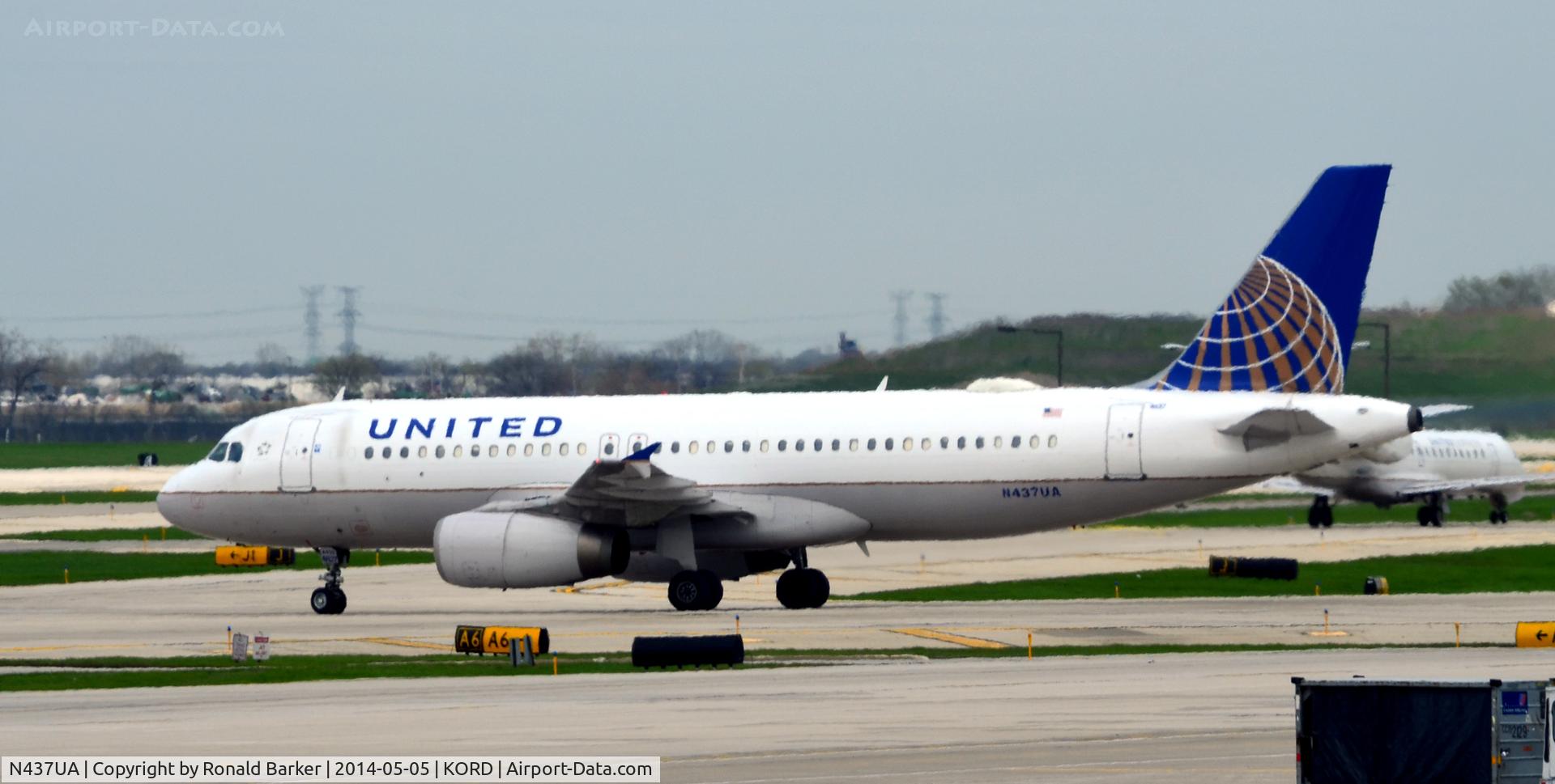 N437UA, 1997 Airbus A320-232 C/N 655, Taxi O'Hare