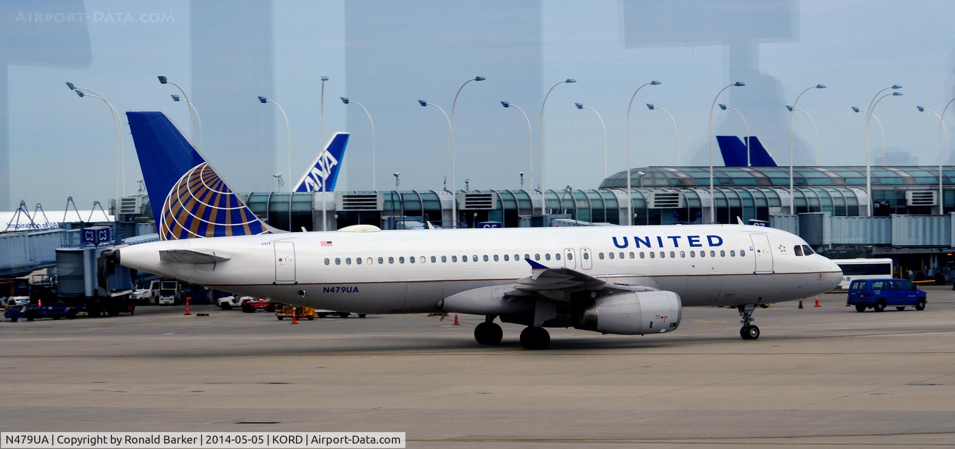 N479UA, 2001 Airbus A320-232 C/N 1538, Taxi O'Hare