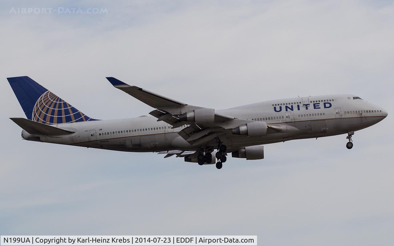 N199UA, 1997 Boeing 747-422 C/N 28717, departure via RWY 07C