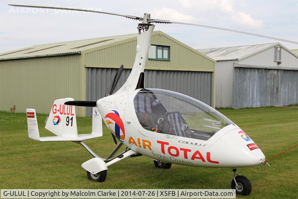 G-ULUL, 2010 RotorSport UK Calidus C/N RSUK/CALS/009, Rotorsport UK Calidus prior to performing at the 2014 Sunderland Air Show. Fishburn Airfield, July 2014.