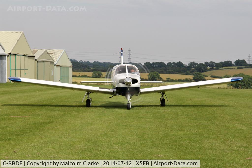 G-BBDE, 1973 Piper PA-28R-200-2 Cherokee Arrow II C/N 28R-7335250, Piper PA-28R-200-2 Cherokee Arrow II, Fishburn Airfield UK, July 2014.