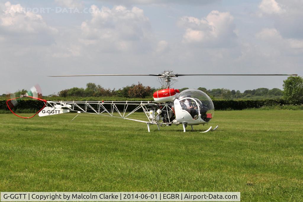 G-GGTT, 1970 Agusta AB-47G-4A C/N 2538, Agusta AB-47G-4A at The Real Aeroplane Club's Biplane and Open Cockpit Fly-In, Breighton Airfield, June 1st 2014.