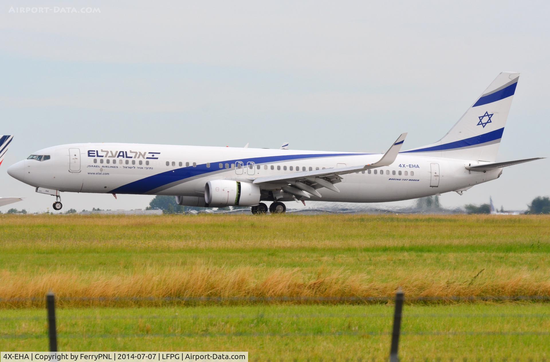 4X-EHA, 2013 Boeing 737-958/ER C/N 41552, ELAL B739 landing in CDG