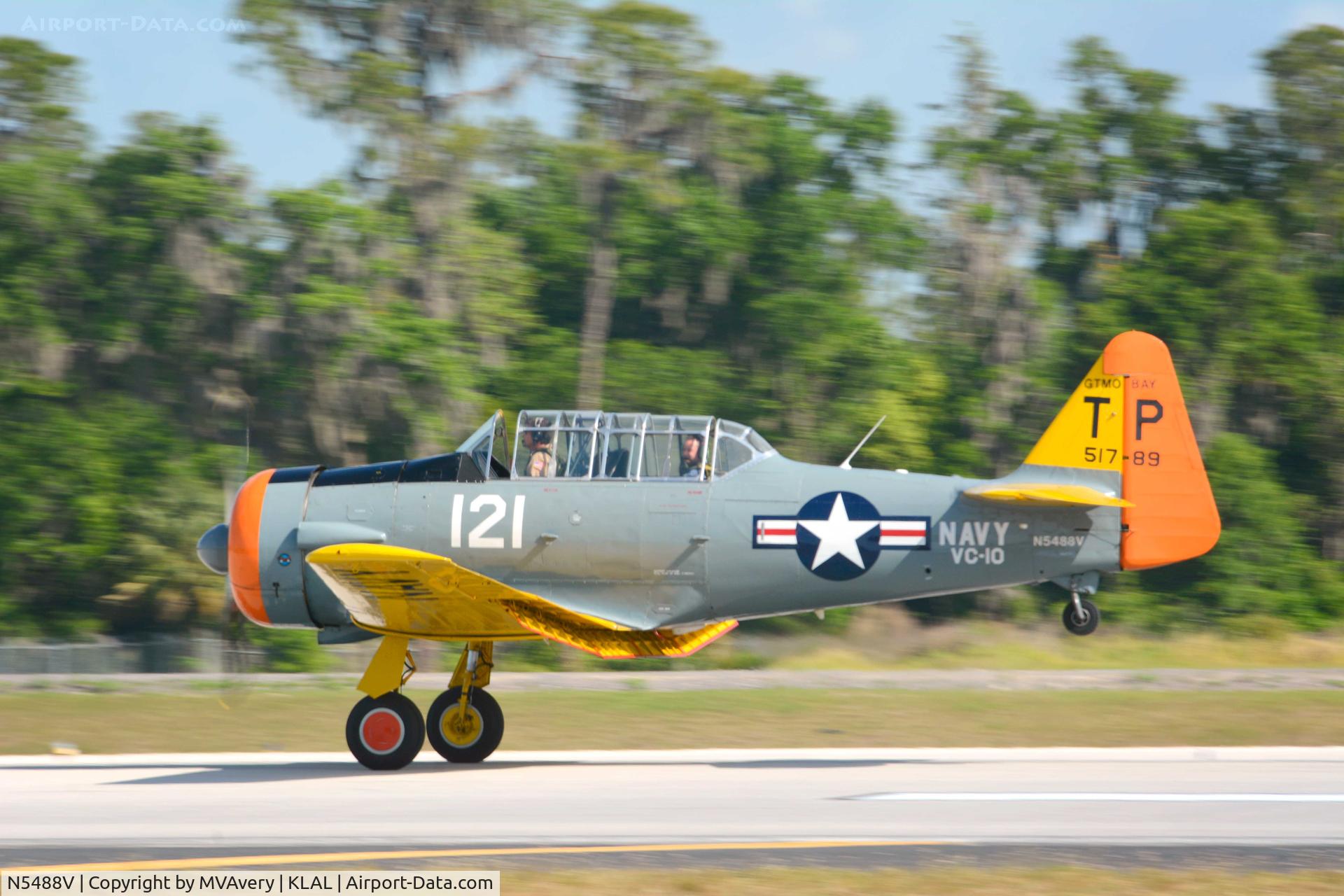 N5488V, North American SNJ-5 Texan C/N 51789, 2014 Sun n Fun