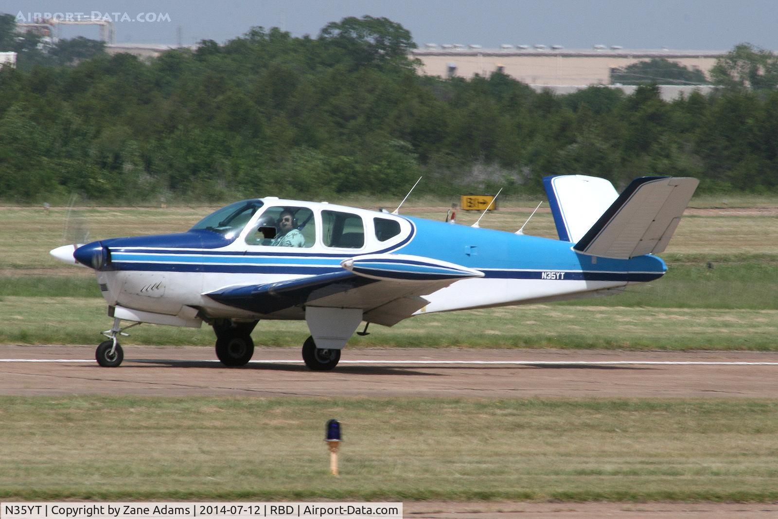 N35YT, Beech F35 Bonanza C/N D4058, At Dallas Executive Airport