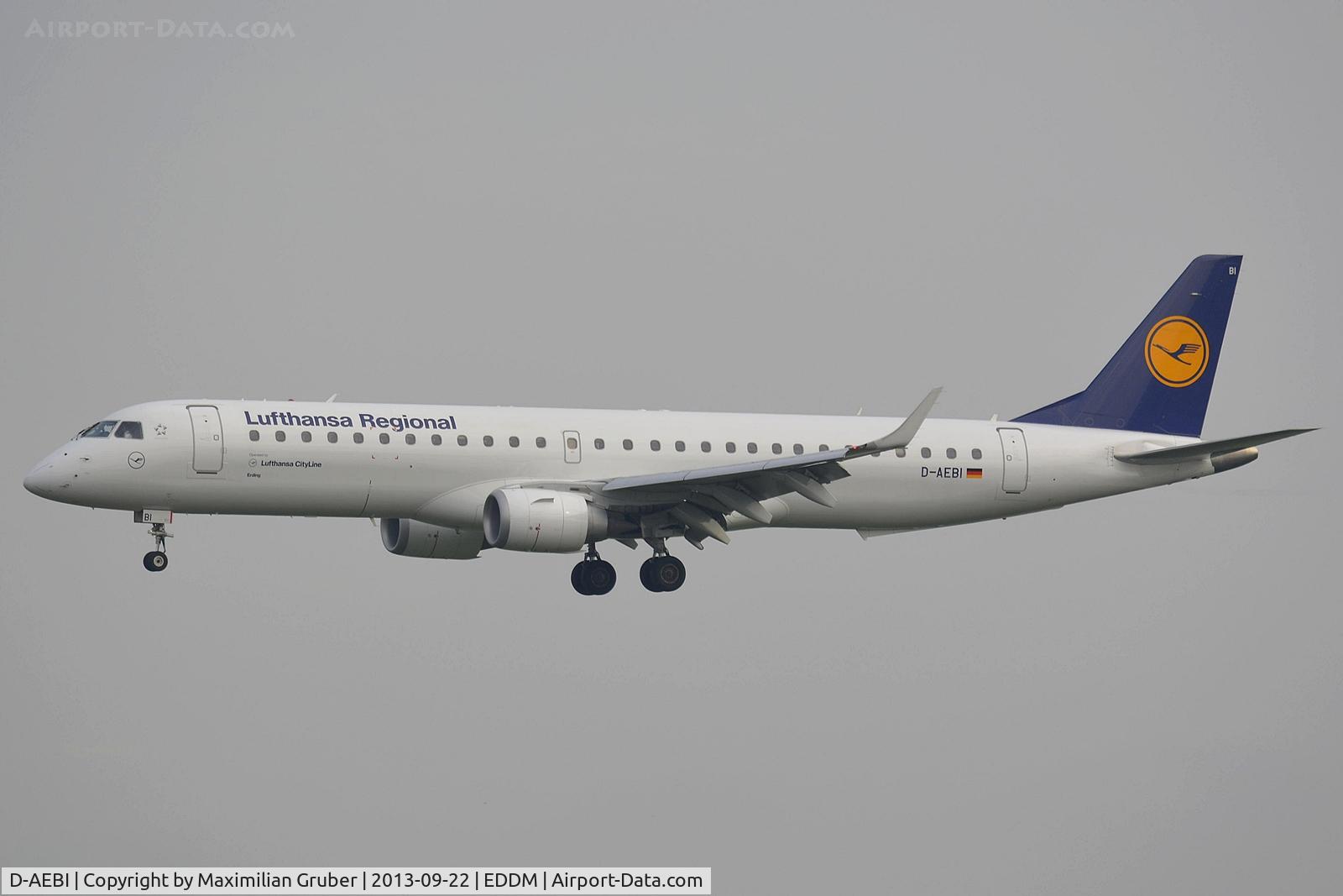 D-AEBI, 2011 Embraer 195LR (ERJ-190-200LR) C/N 19000464, Lufthansa Cityline