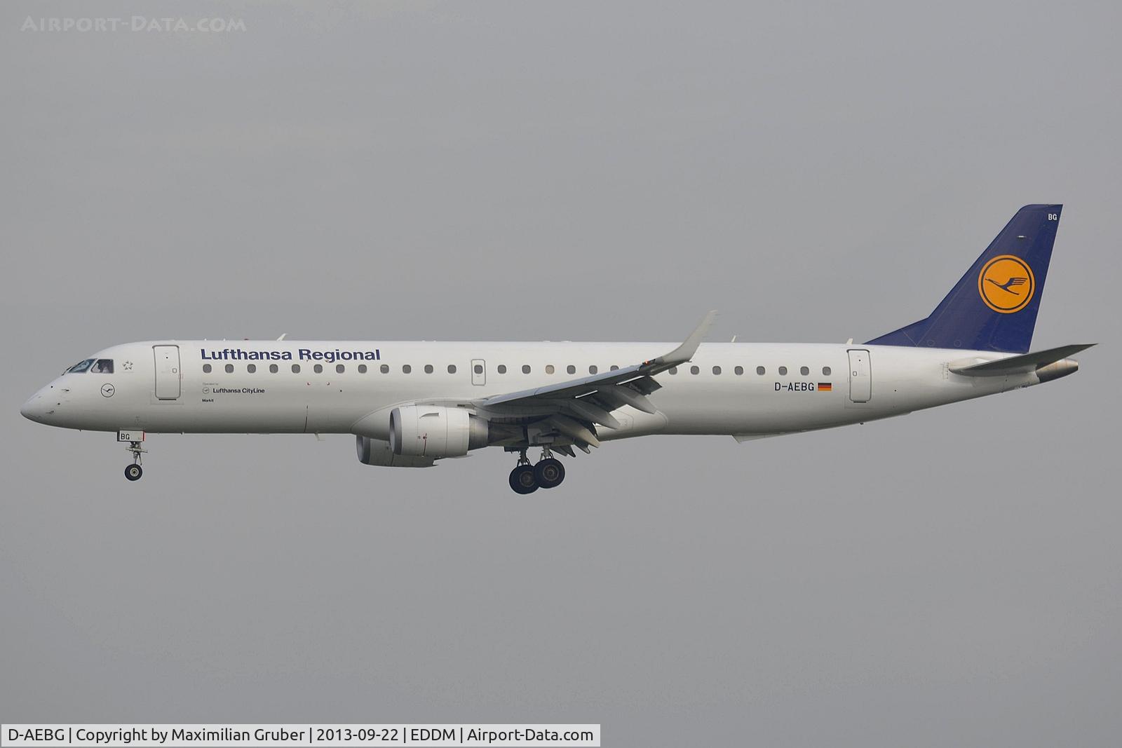 D-AEBG, 2011 Embraer 195LR (ERJ-190-200LR) C/N 19000423, Lufthansa Cityline