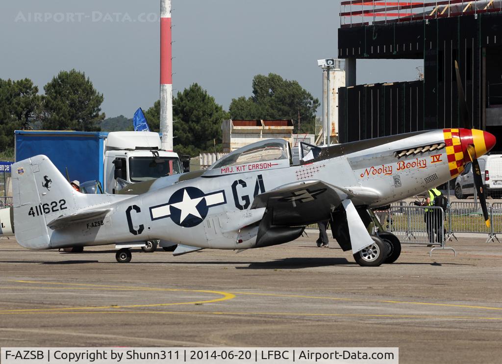 F-AZSB, 1944 North American P-51D Mustang C/N 122-40967, Participant of the Cazaux AFB Spotterday 2014