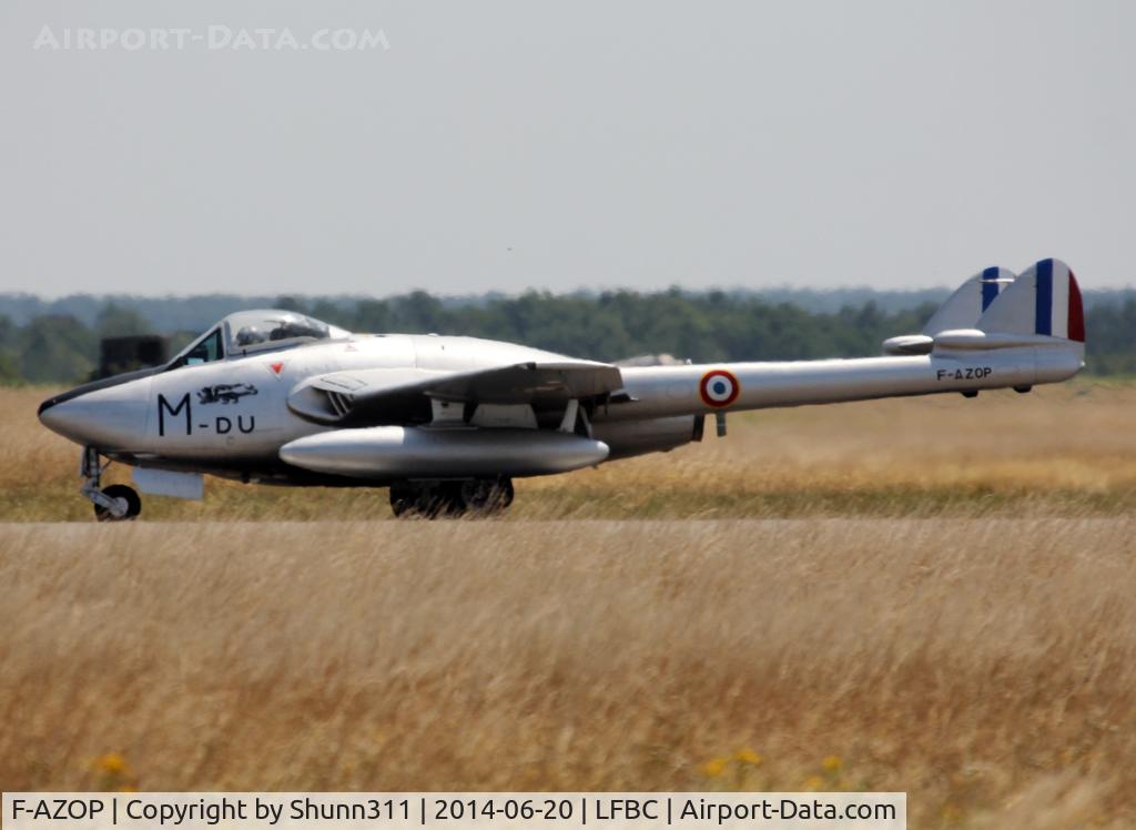 F-AZOP, De Havilland (FFA) Vampire FB.6 (DH-100) C/N 701, Participant of the Cazaux AFB Spotterday 2014