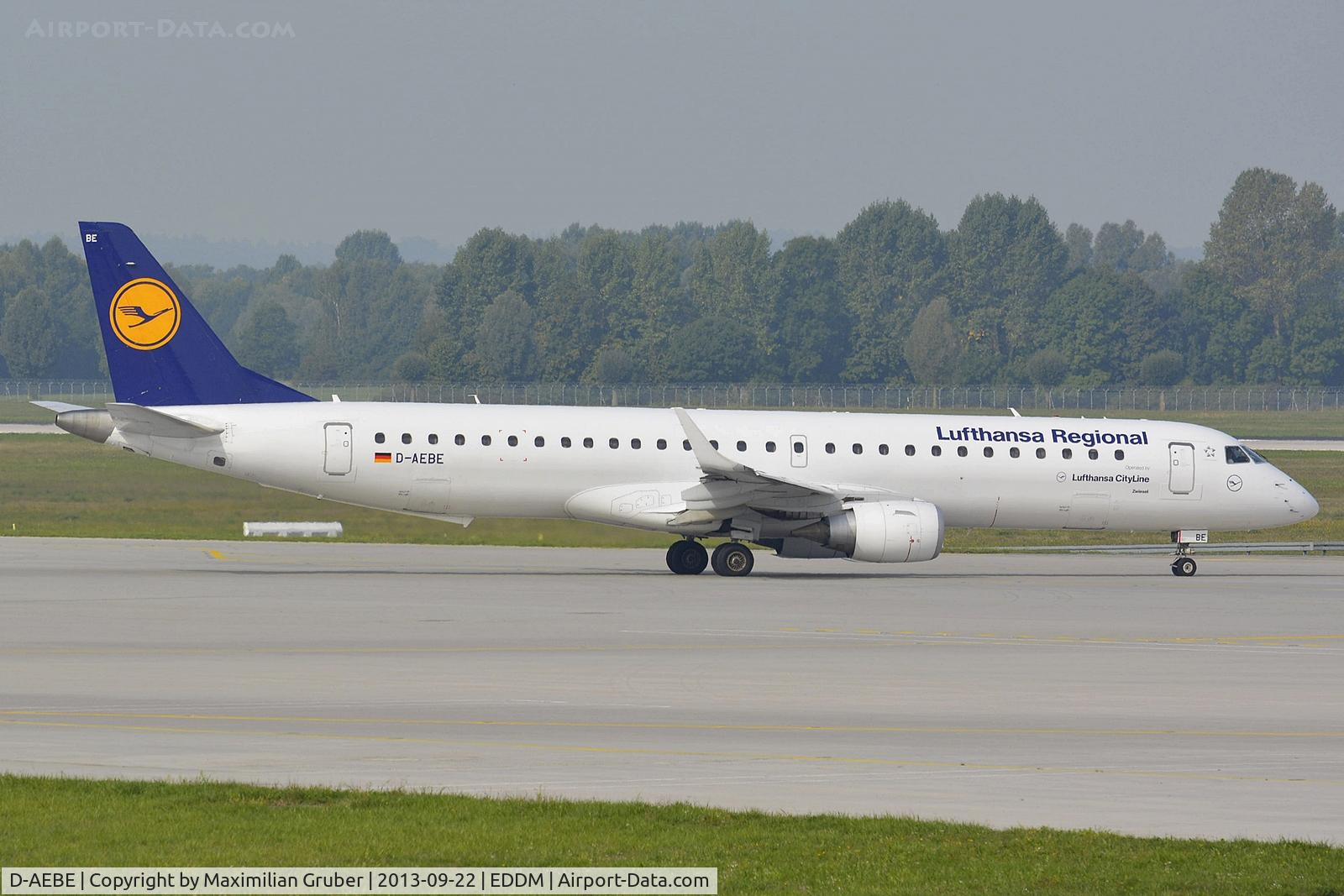 D-AEBE, 2010 Embraer 195LR (ERJ-190-200LR) C/N 19000350, Lufthansa Cityline